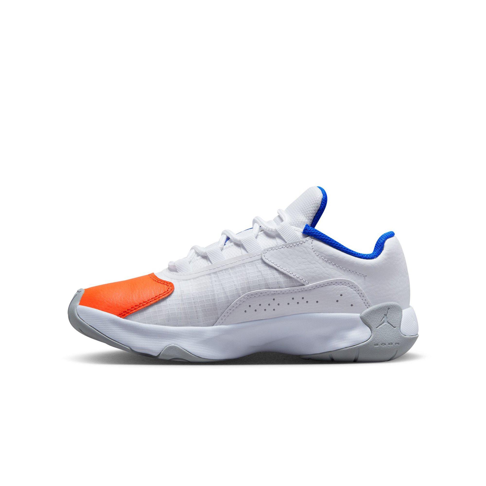 Jordan 11 CMFT Low Grade School Boys' "White/Hyper Royal/Safety Orange" Shoe