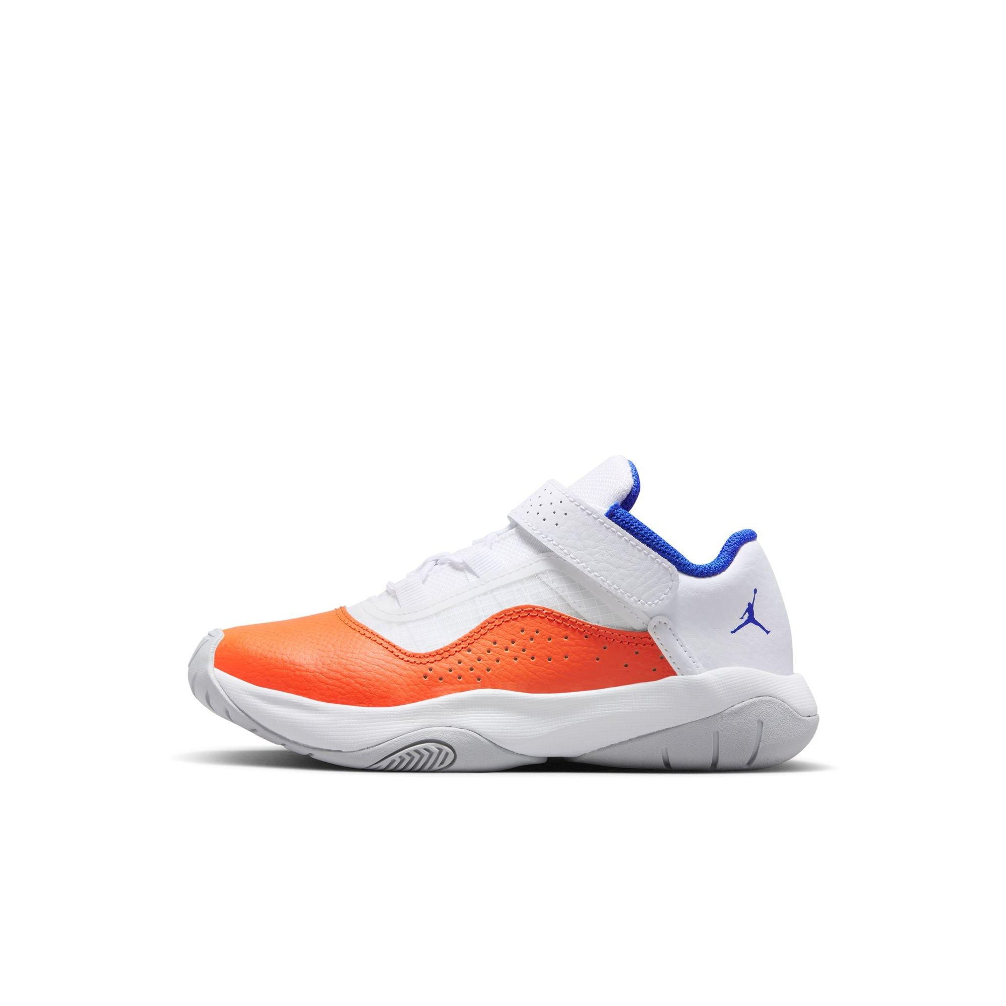 Jordan 11 CMFT Low Preschool Boys' "White/Hyper Royal/Safety Orange" Shoe