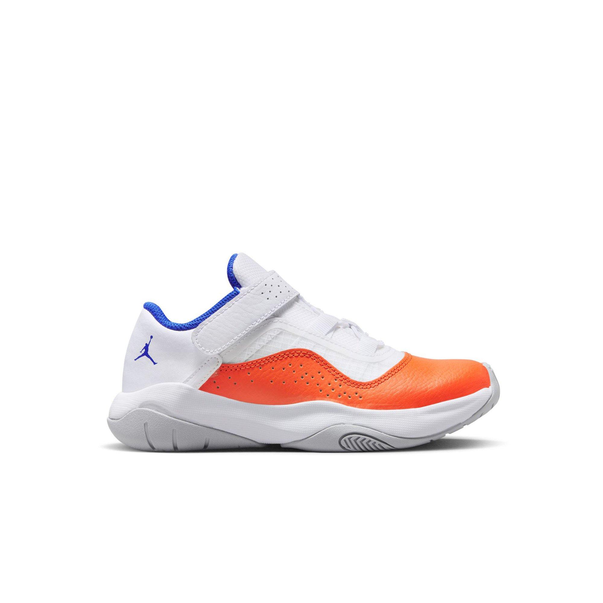 Jordan 11 CMFT Low "White/Hyper Royal/Safety Orange" Preschool Boys' Shoe - WHITE/ORANGE