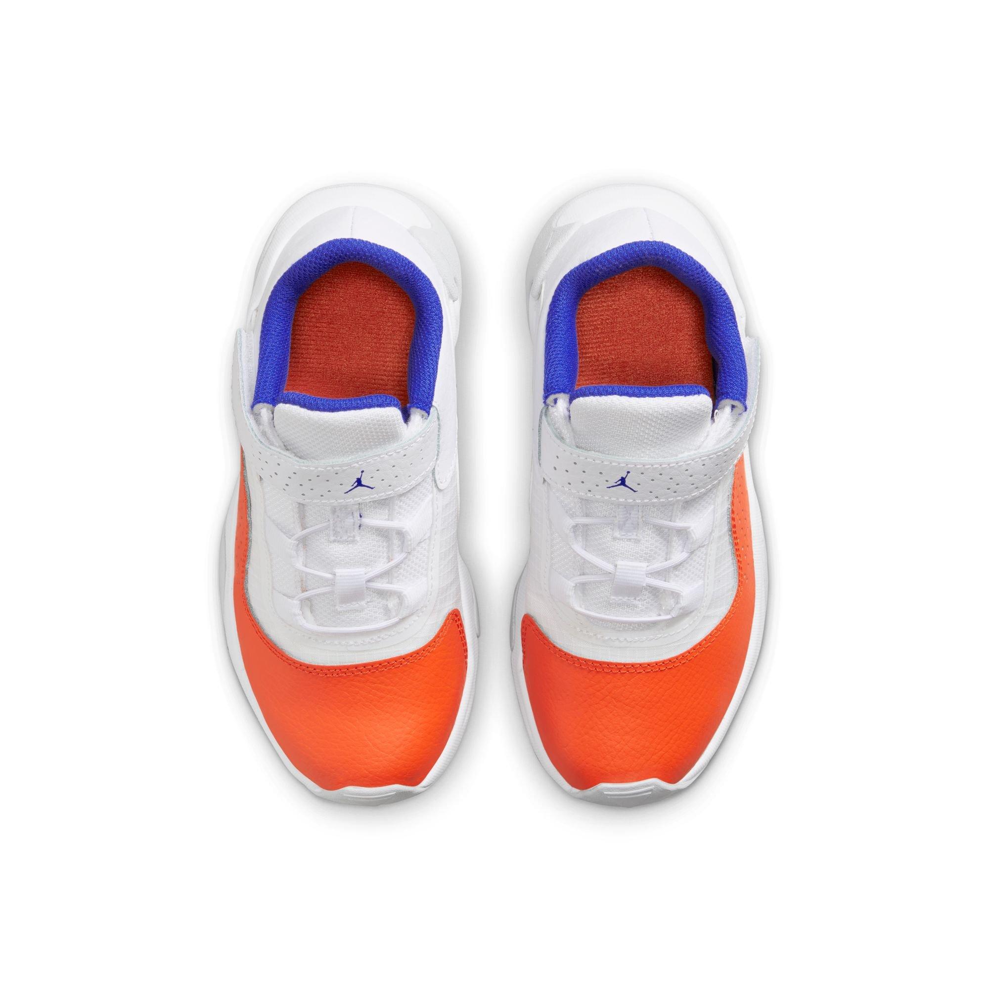 Jordan 11 CMFT Low Preschool Boys' "White/Hyper Royal/Safety Orange" Shoe