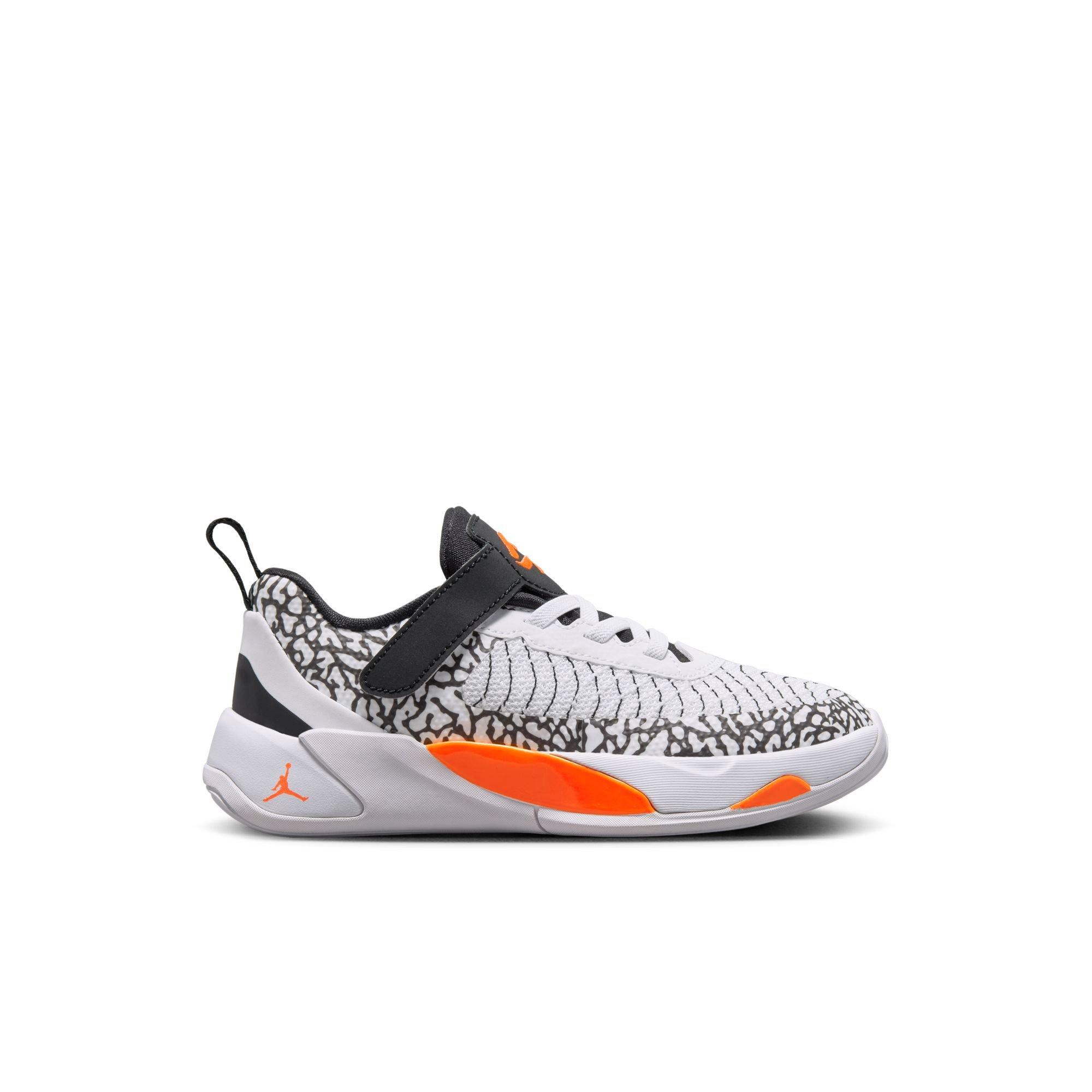 Jordan Luka 1 White/Total Orange/Black Men's Basketball Shoes, Size: 9