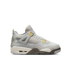 Jordan 4 Retro SE Cool Grey/Volt Grade School Kids' Shoe - Hibbett