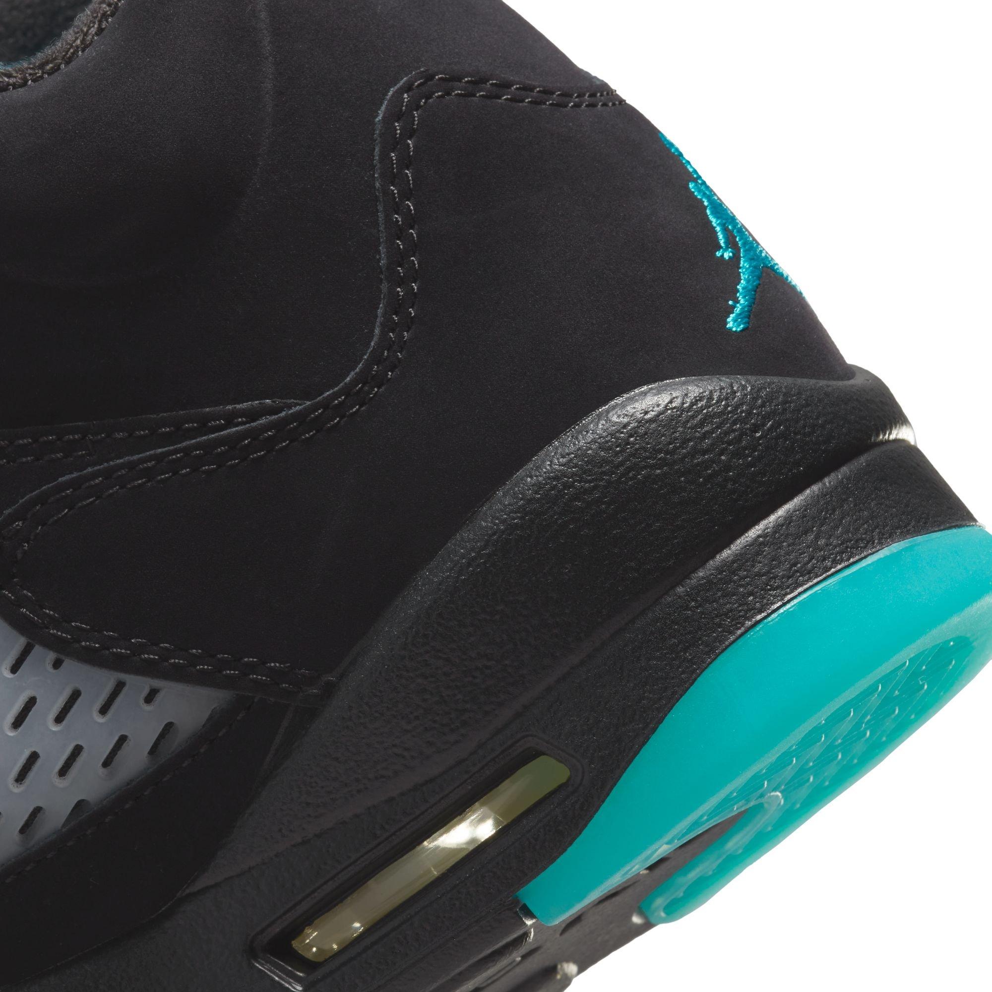 Jordan 5 Retro Grade School Kids' "Black/Aquatone/Taxi" Shoe