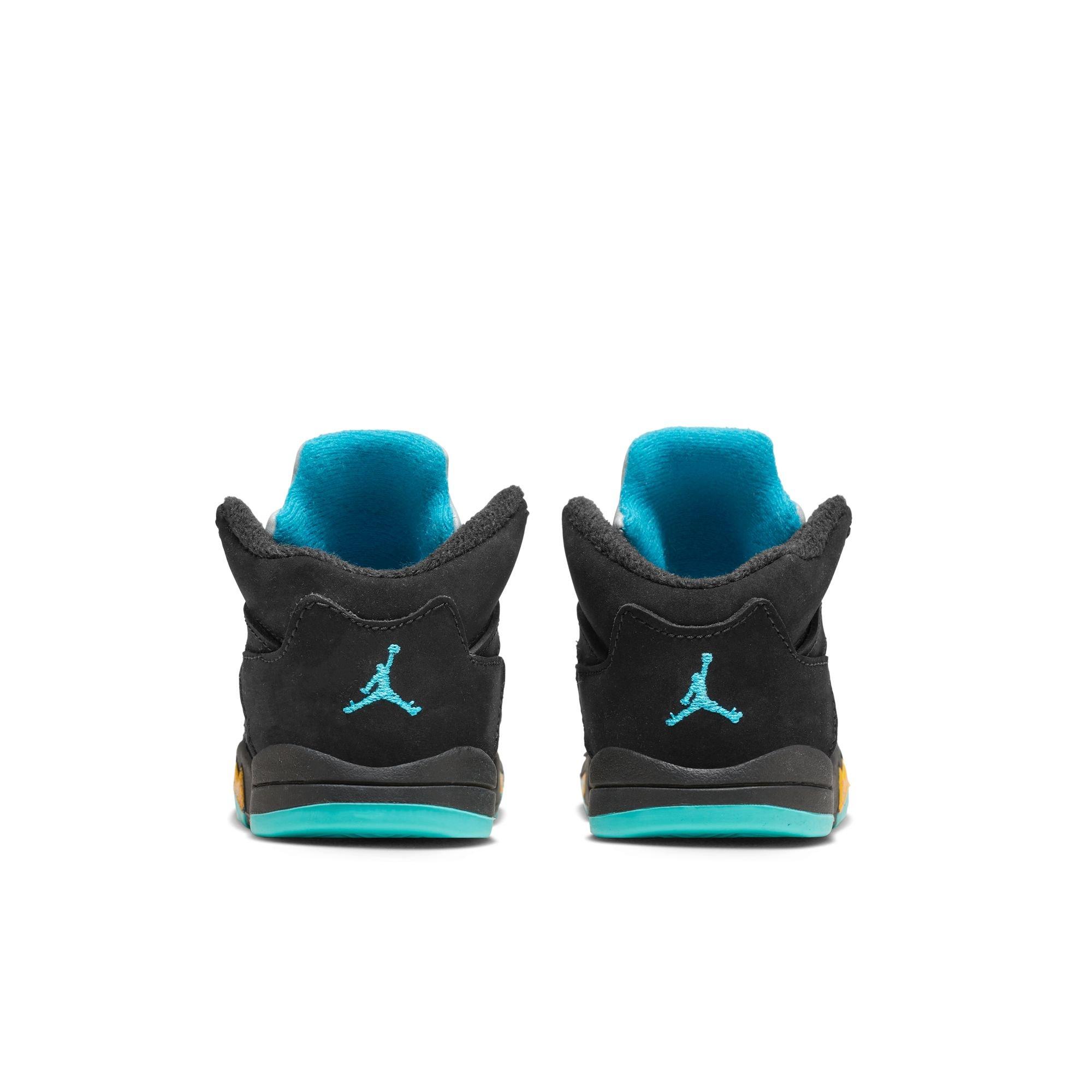 Jordan 5 Retro Black/Aquatone/Taxi Men's Shoe