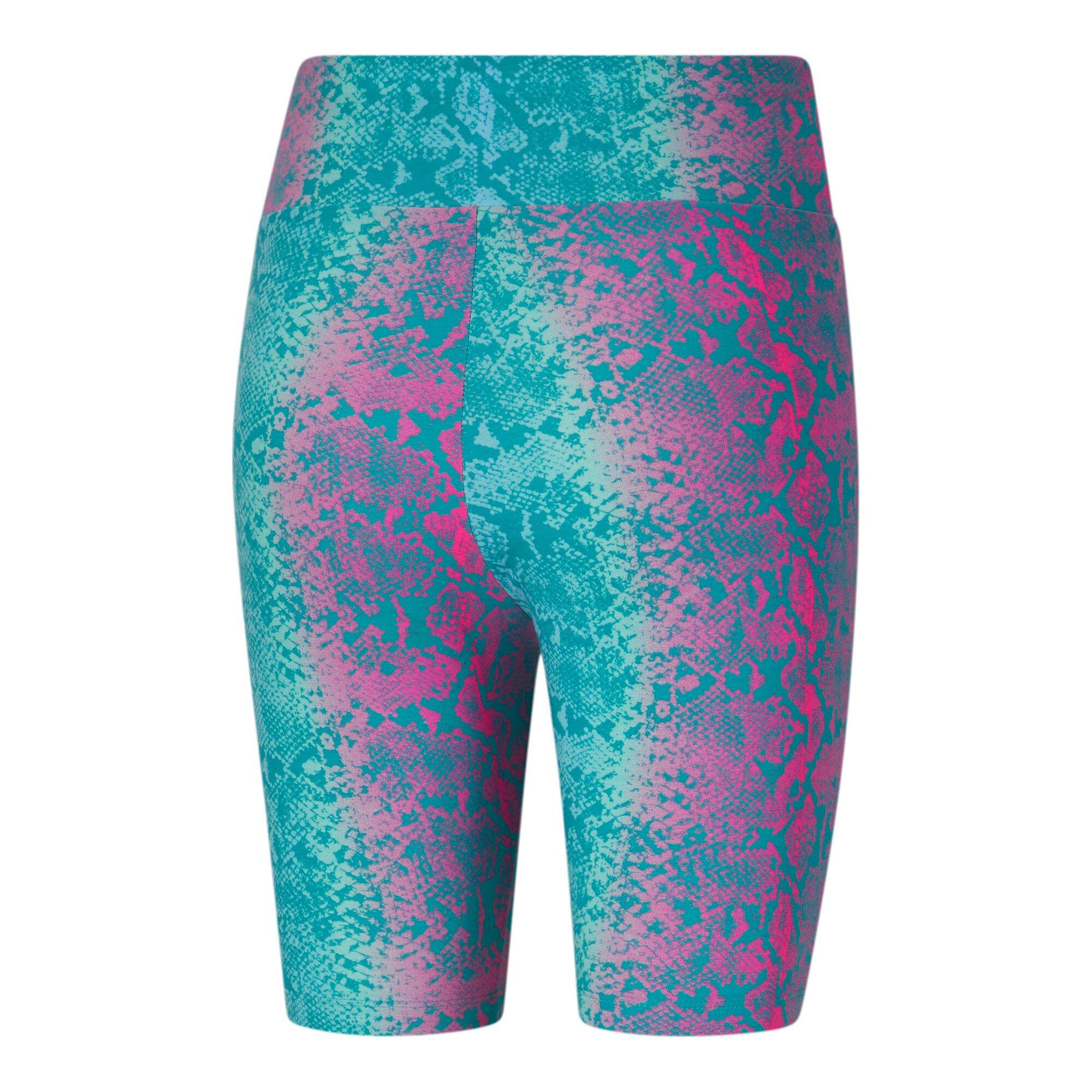 PUMA Women's Printed Snake Bike Shorts - Blue - BLUE Thumbnail View 5
