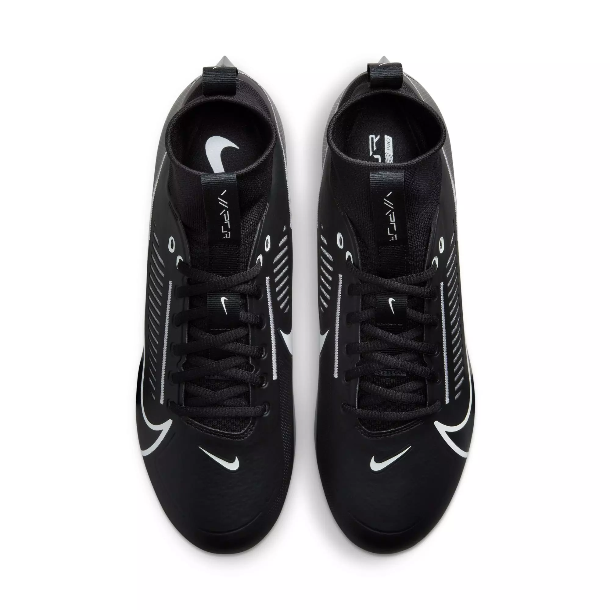 Nike Vapor Edge Pro 360 2 "Black/White/Iron Grey" Men's Football Cleat - BLACK/WHITE/GREY