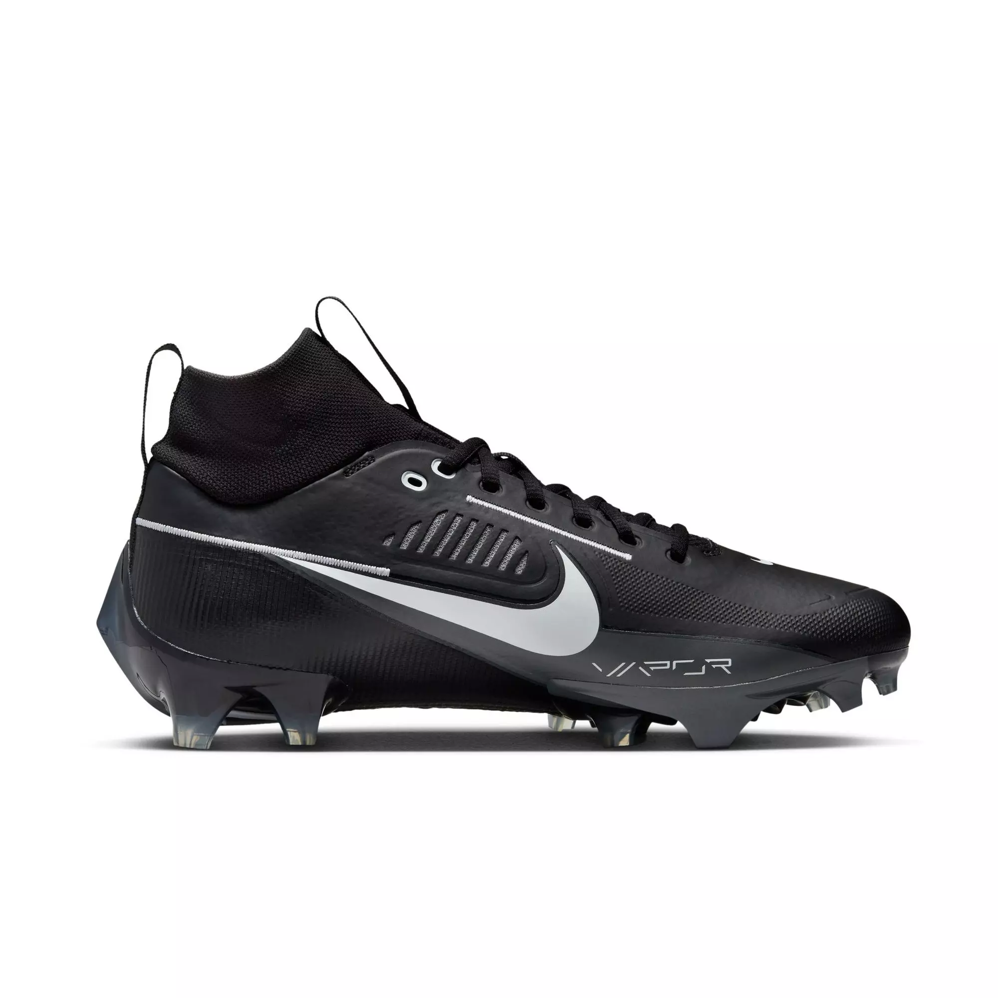 Nike Vapor Edge Pro 360 2 "Black/White/Iron Grey" Men's Football Cleat - BLACK/WHITE/GREY