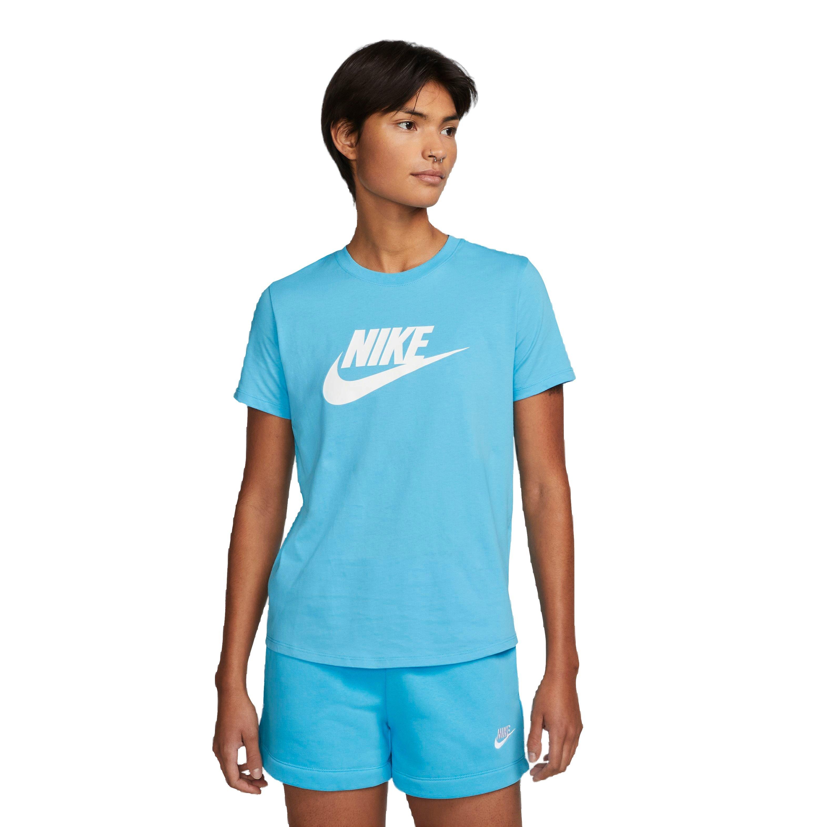 Nike Women's Sportswear Essentials Logo Tee-Blue - BLUE Thumbnail View 1