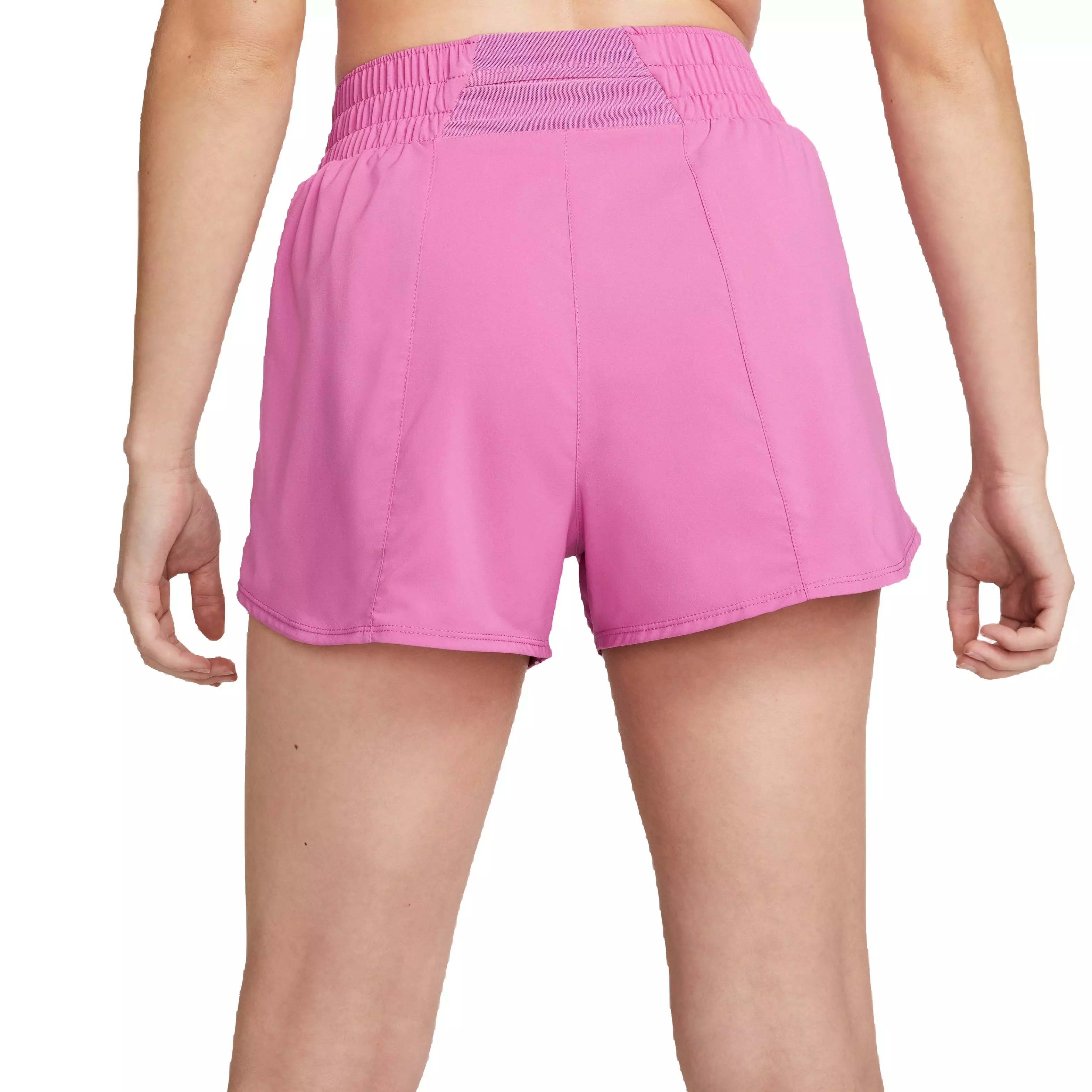 Nike Women's Dri-FIT One High-Waisted 3" Shorts-Pink - PINK