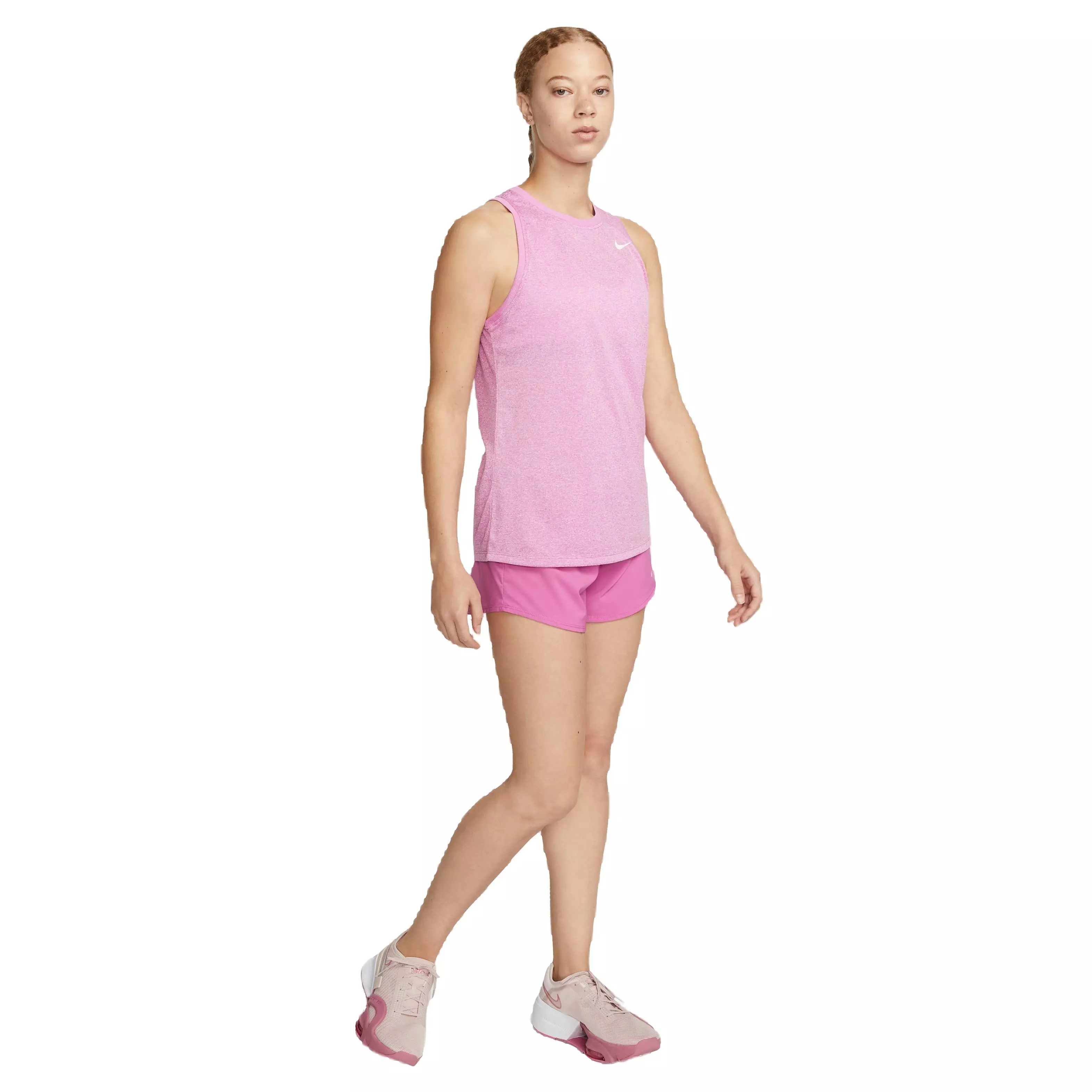 Nike Women's Dri-FIT One High-Waisted 3" Shorts-Pink - PINK