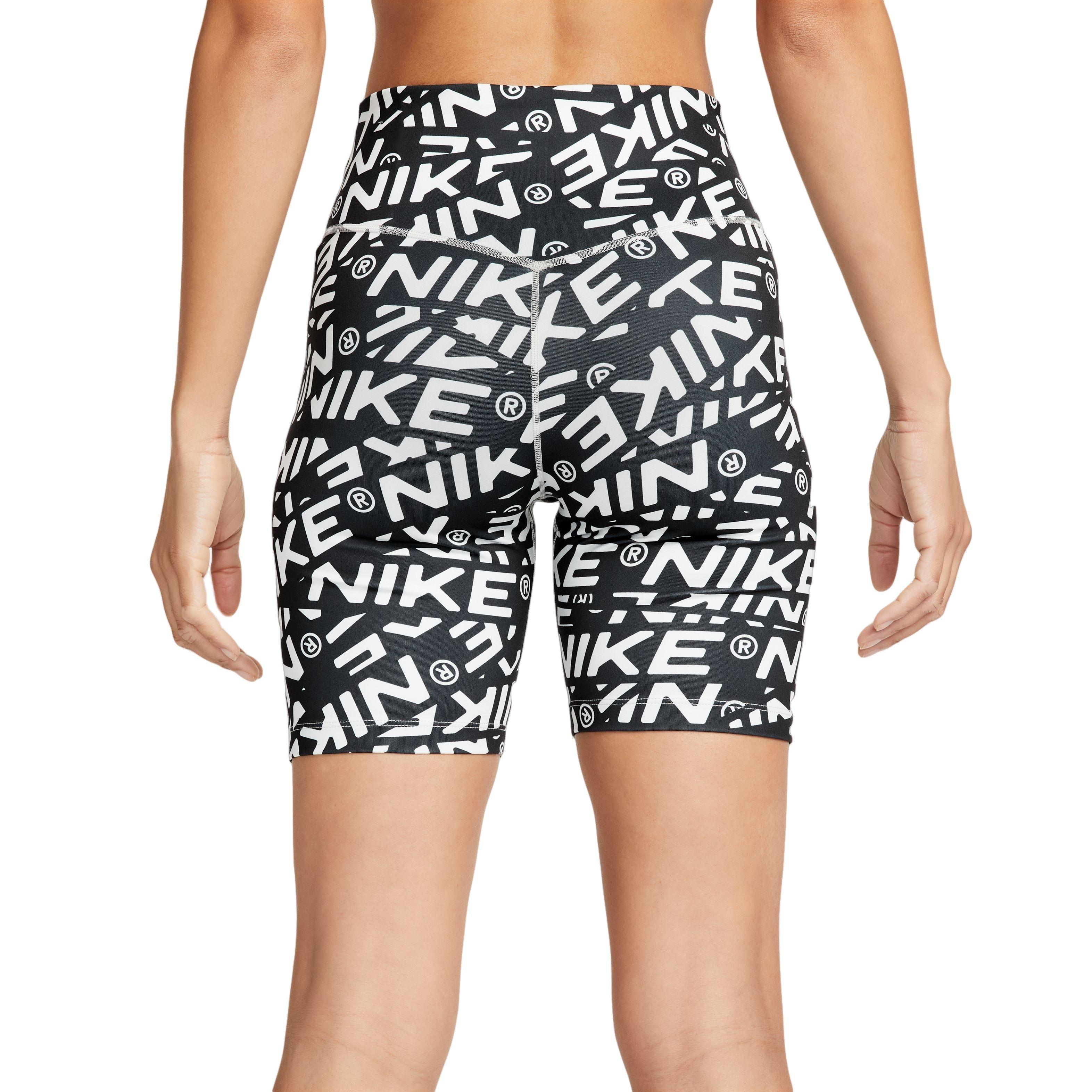 Nike Women's One Mid-Rise 7 Printed Biker Shorts - Hibbett