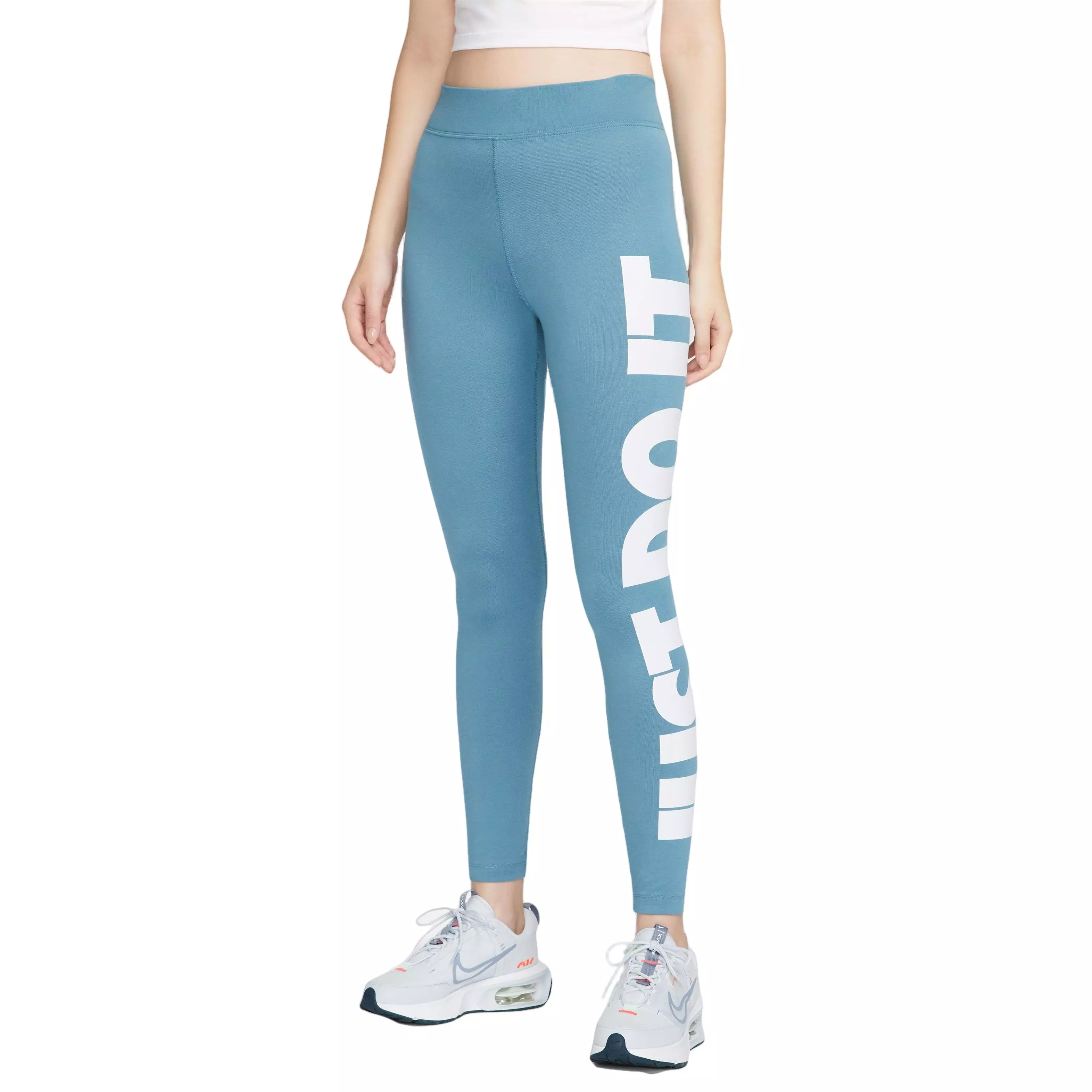 Nike Women's Sportswear Essential High-Waisted JDI Leggings-Blue