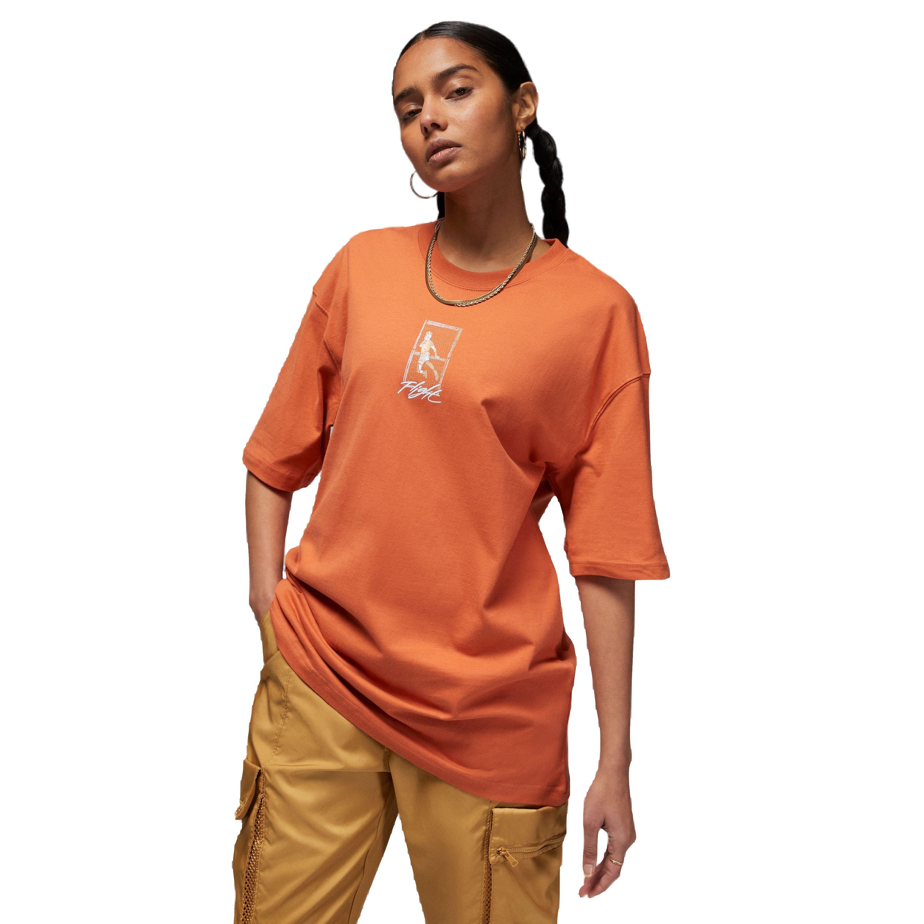 Jordan Women's Flight Oversized Graphic Tee-Orange - ORANGE Thumbnail View 1
