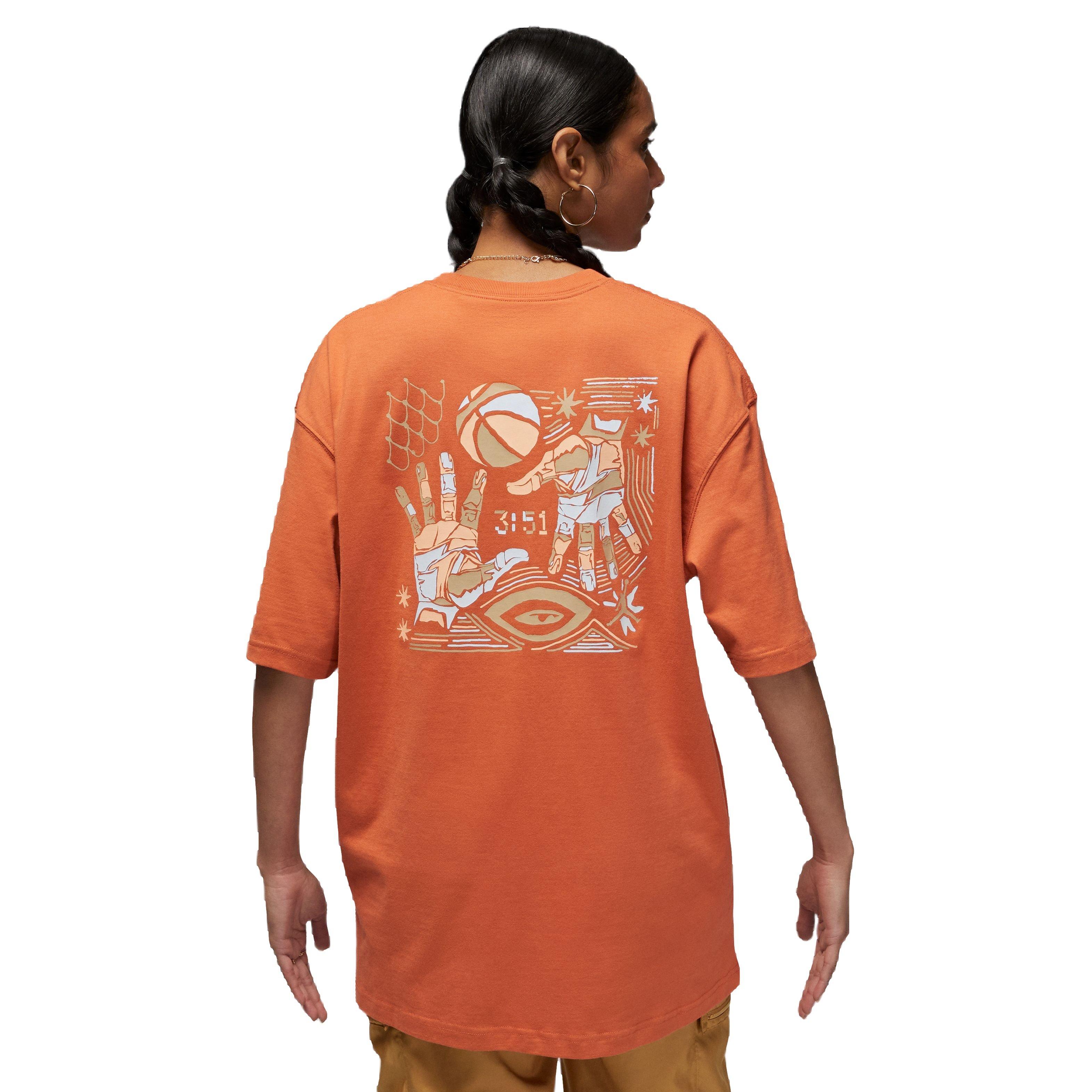 Jordan Women's Flight Oversized Graphic Tee-Orange - ORANGE Thumbnail View 2