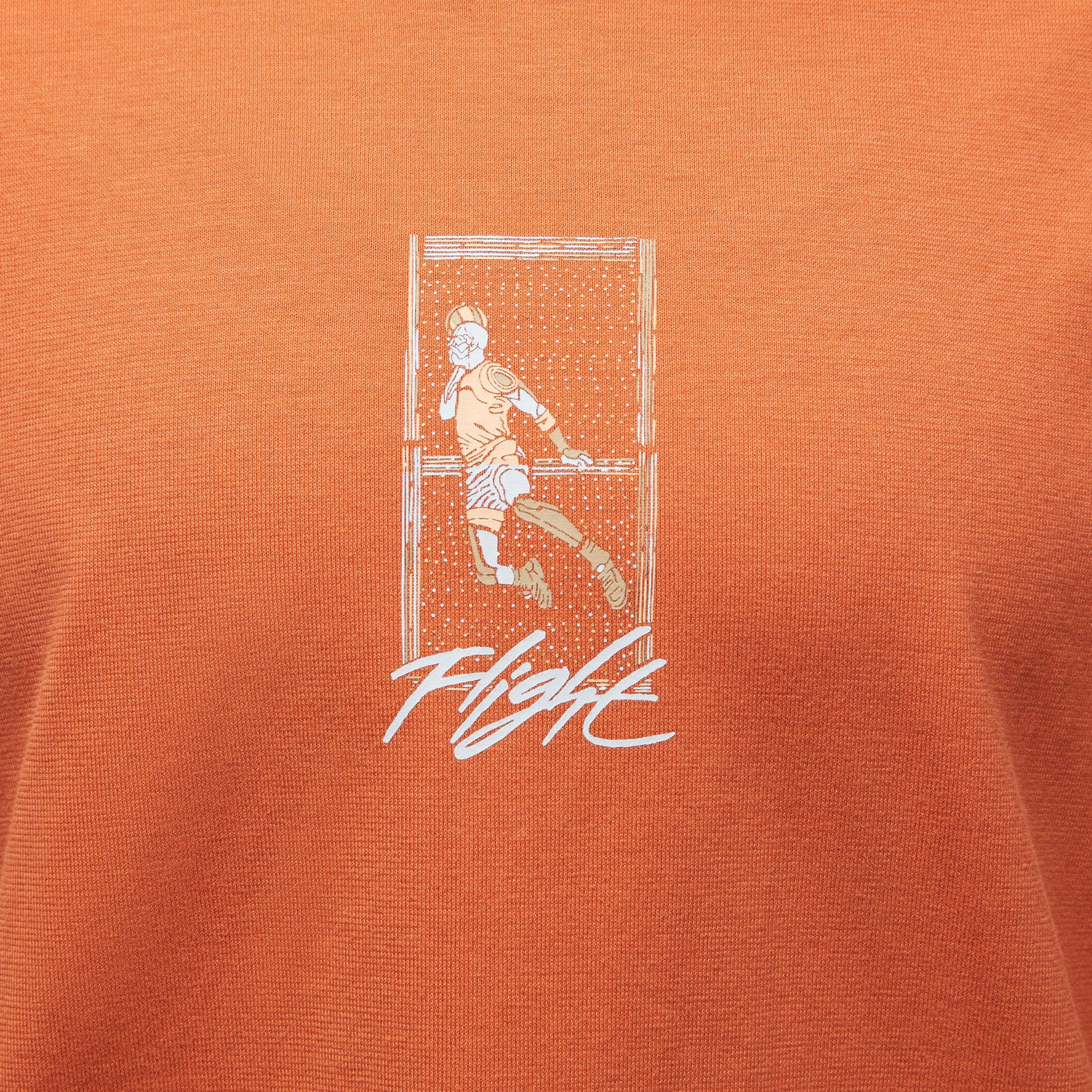Jordan Women's Flight Oversized Graphic Tee-Orange - ORANGE Thumbnail View 4