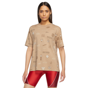 Jordan Women's All Over Print Graphic Tee-Tan
