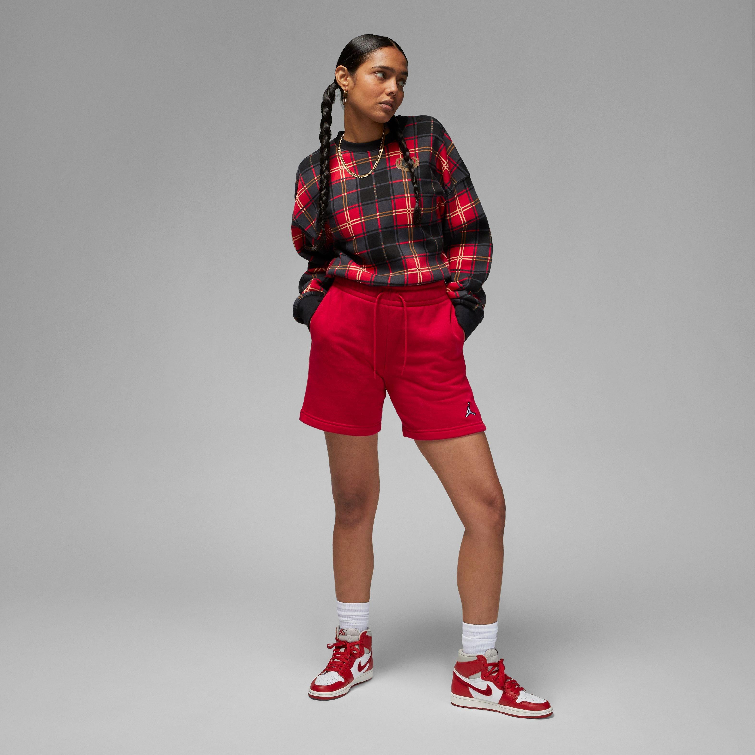 Jordan Women's Brooklyn Fleece Shorts-Red - RED Thumbnail View 1