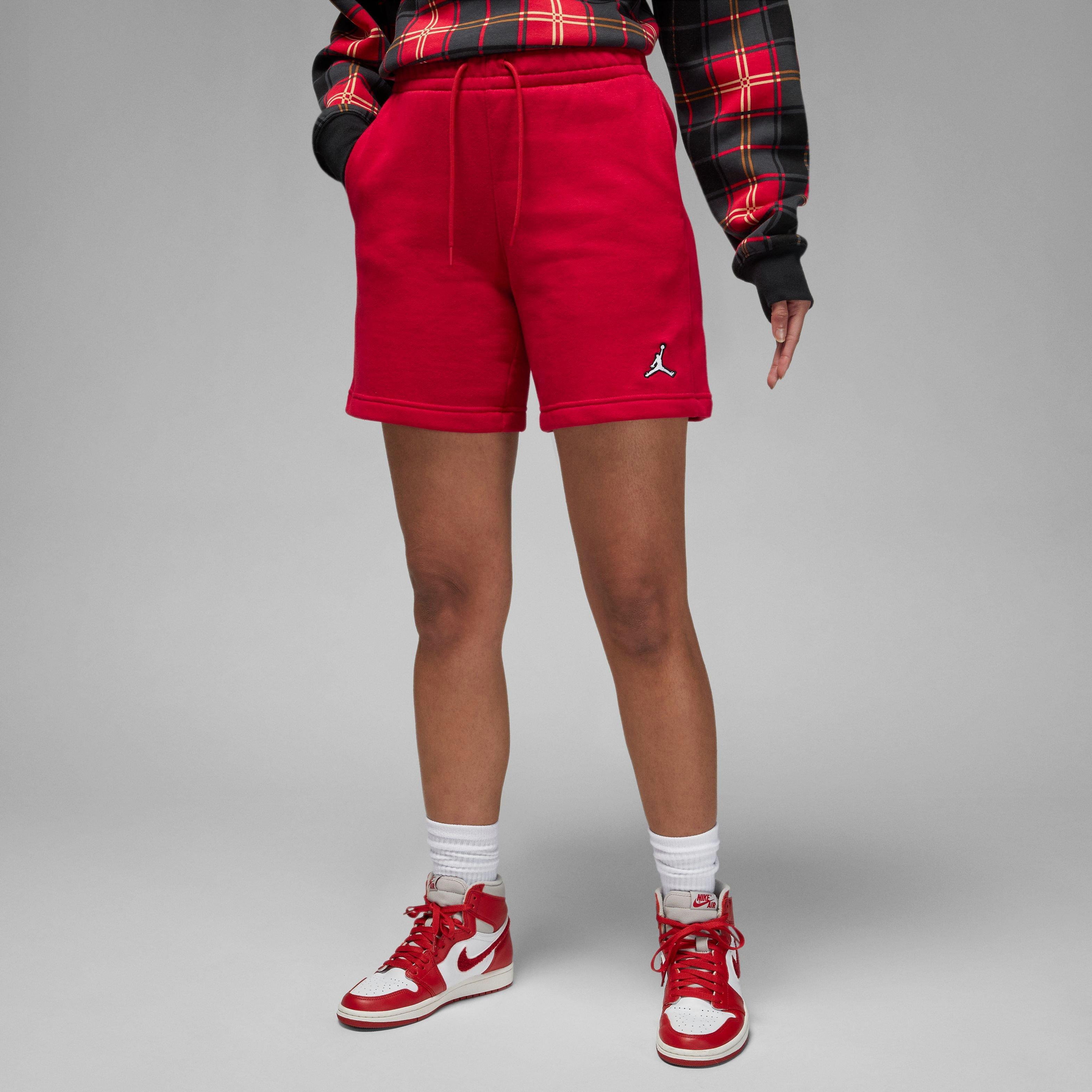 Jordan Women's Brooklyn Fleece Shorts-Red - RED Thumbnail View 4