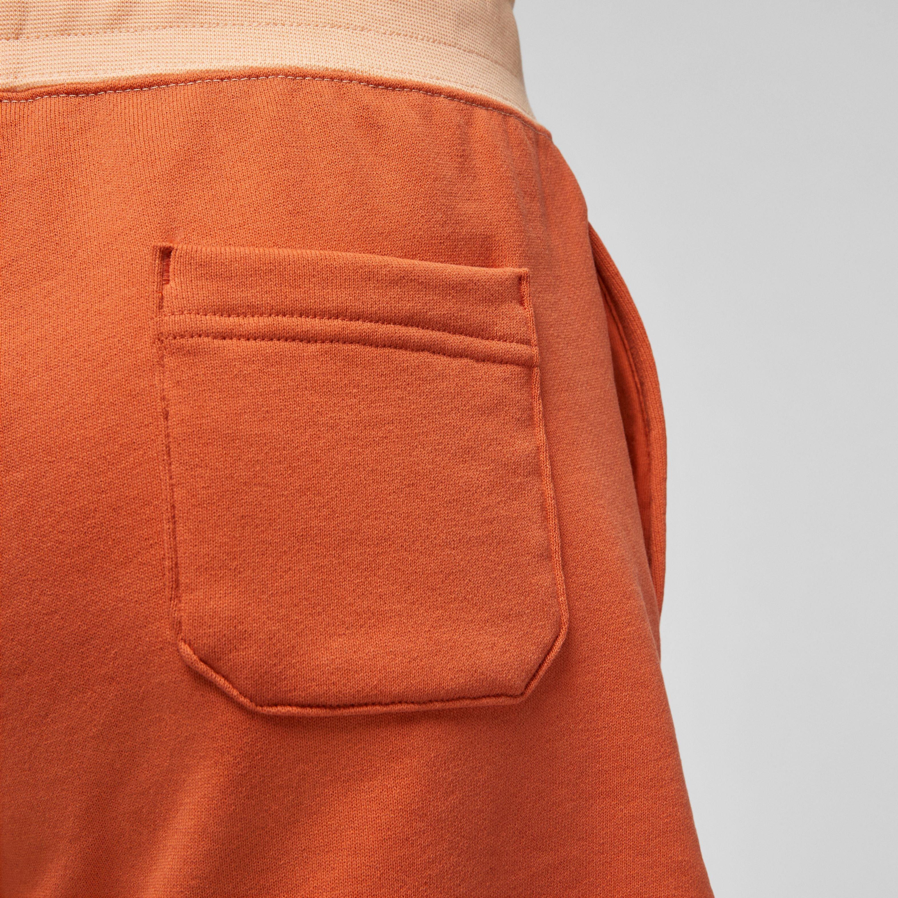 Jordan Women's Flight Fleece Blocked Shorts-Orange - ORANGE Thumbnail View 6