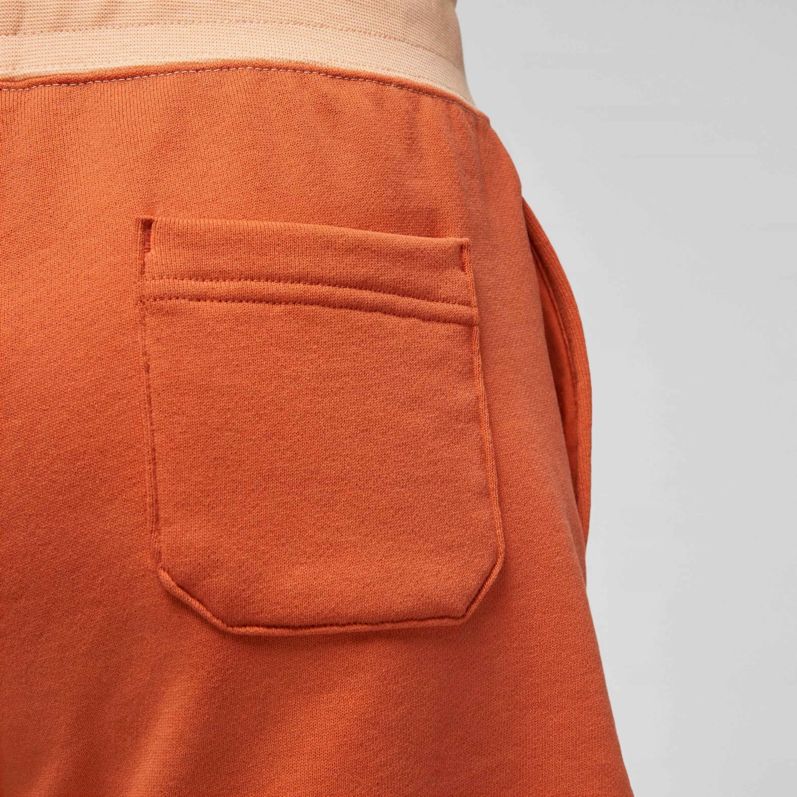 Jordan Women's Flight Fleece Blocked Shorts-Orange - ORANGE