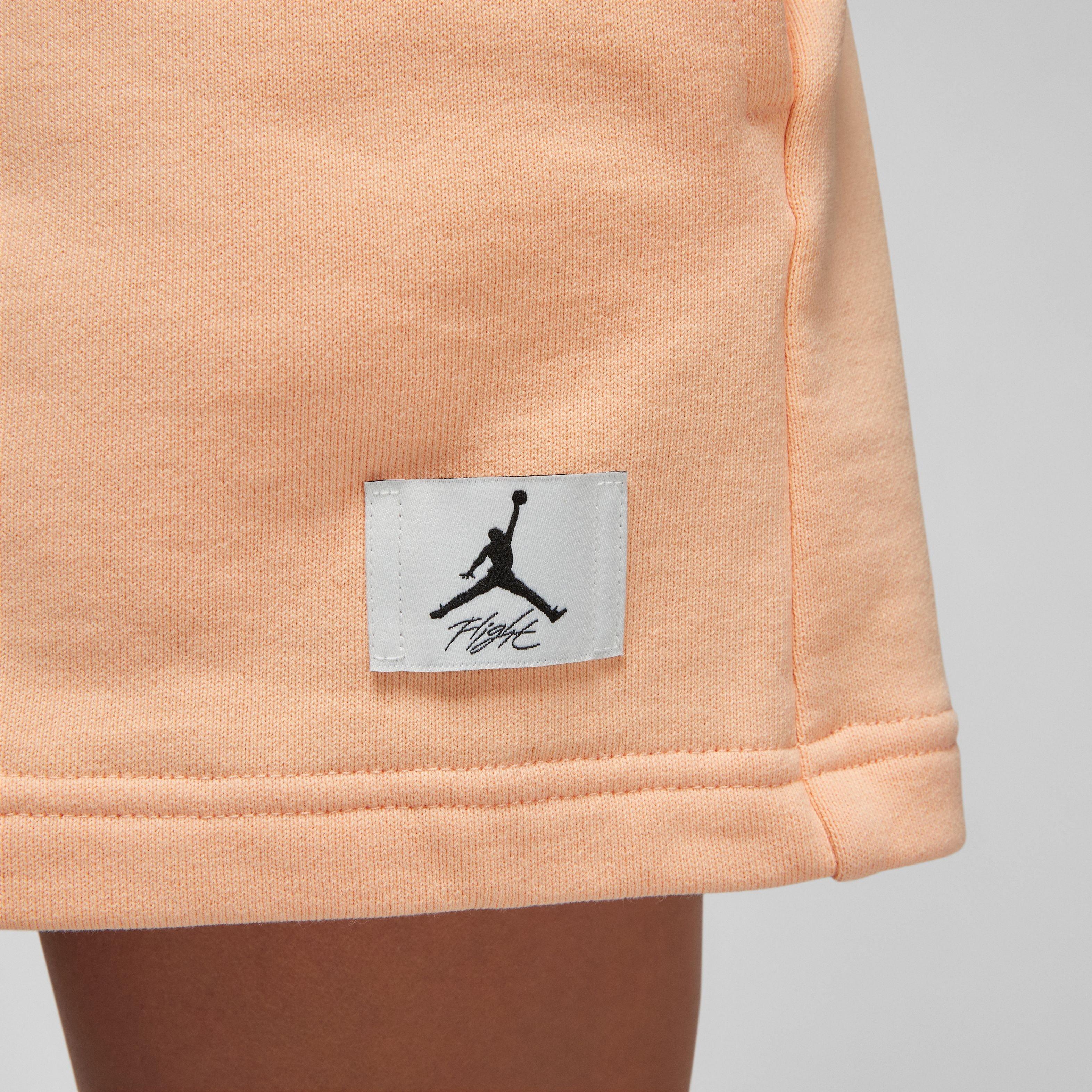 Jordan Women's Flight Fleece Blocked Shorts-Orange - ORANGE Thumbnail View 4