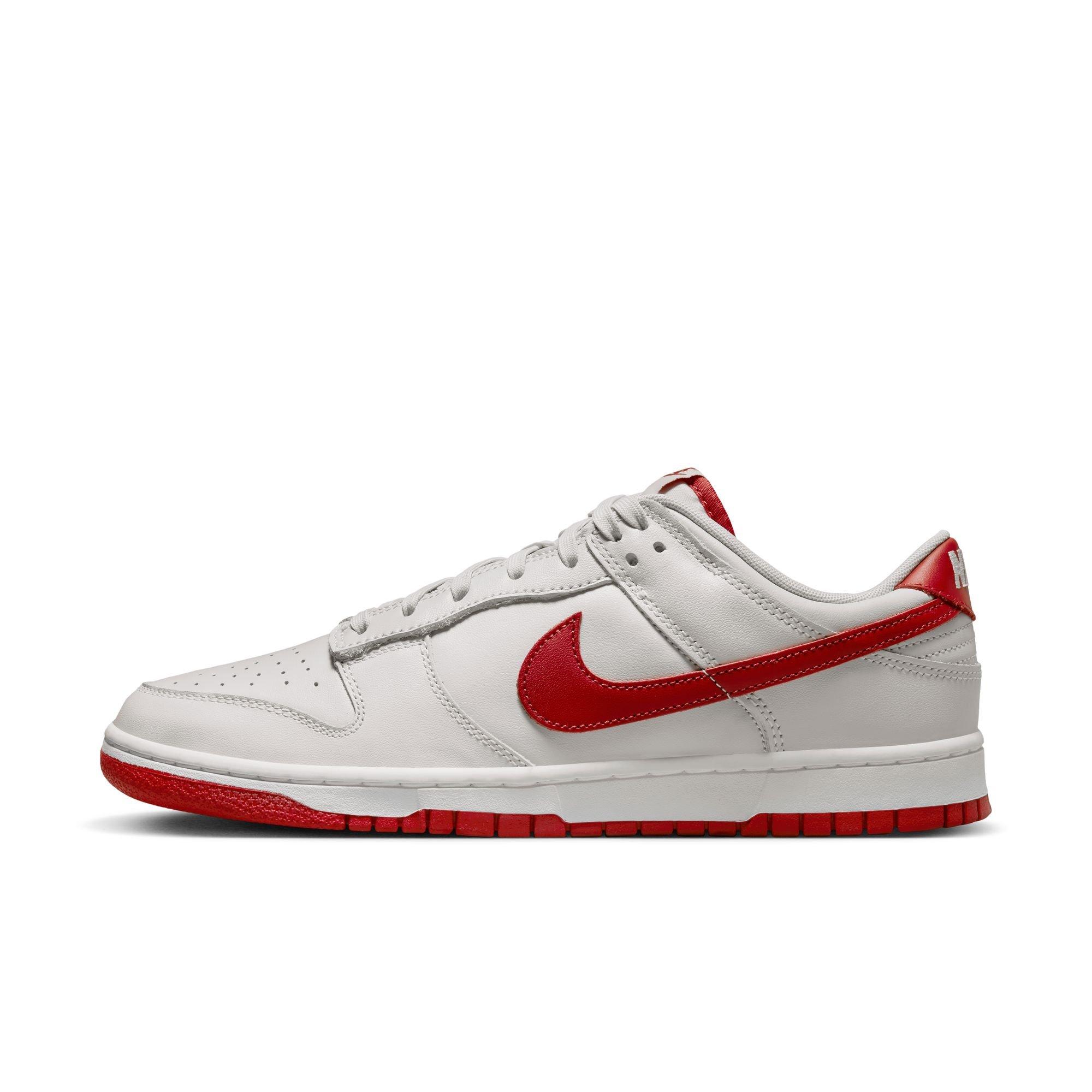 Nike Dunk Low Retro "Vast Grey/Varsity Red/White" Men's Shoe - GREY/RED Thumbnail View 9