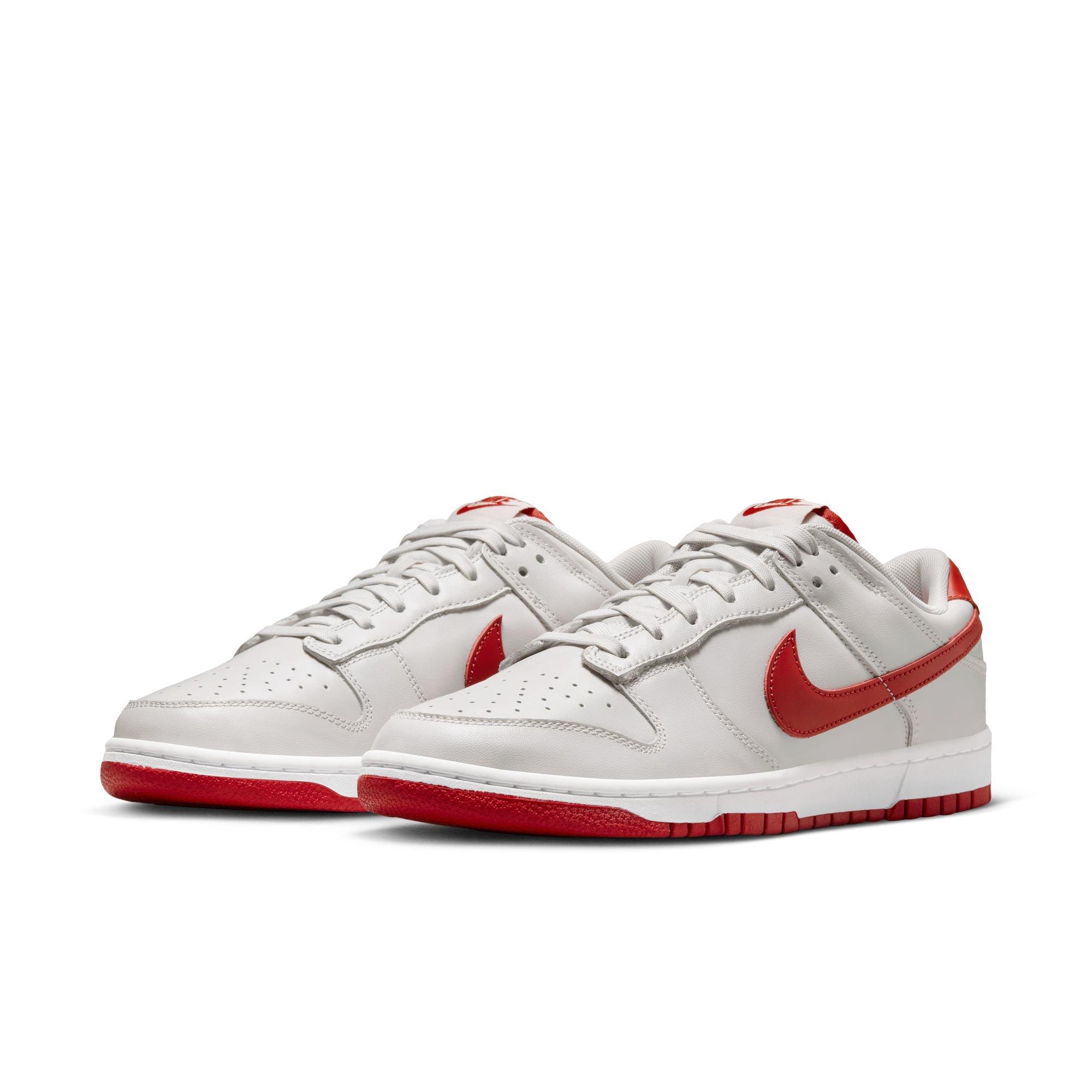 Nike Dunk Low Retro "Vast Grey/Varsity Red/White" Men's Shoe - GREY/RED Thumbnail View 3