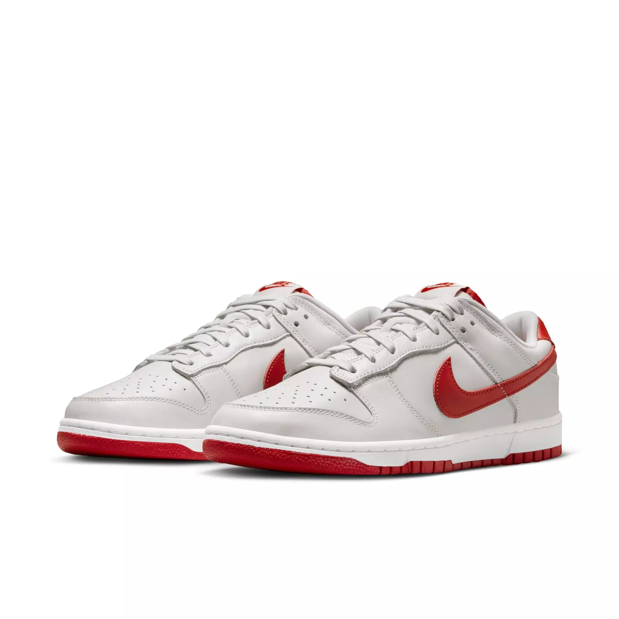 Nike Dunk Low Retro "Vast Grey/Varsity Red/White" Men's Shoe - GREY/RED