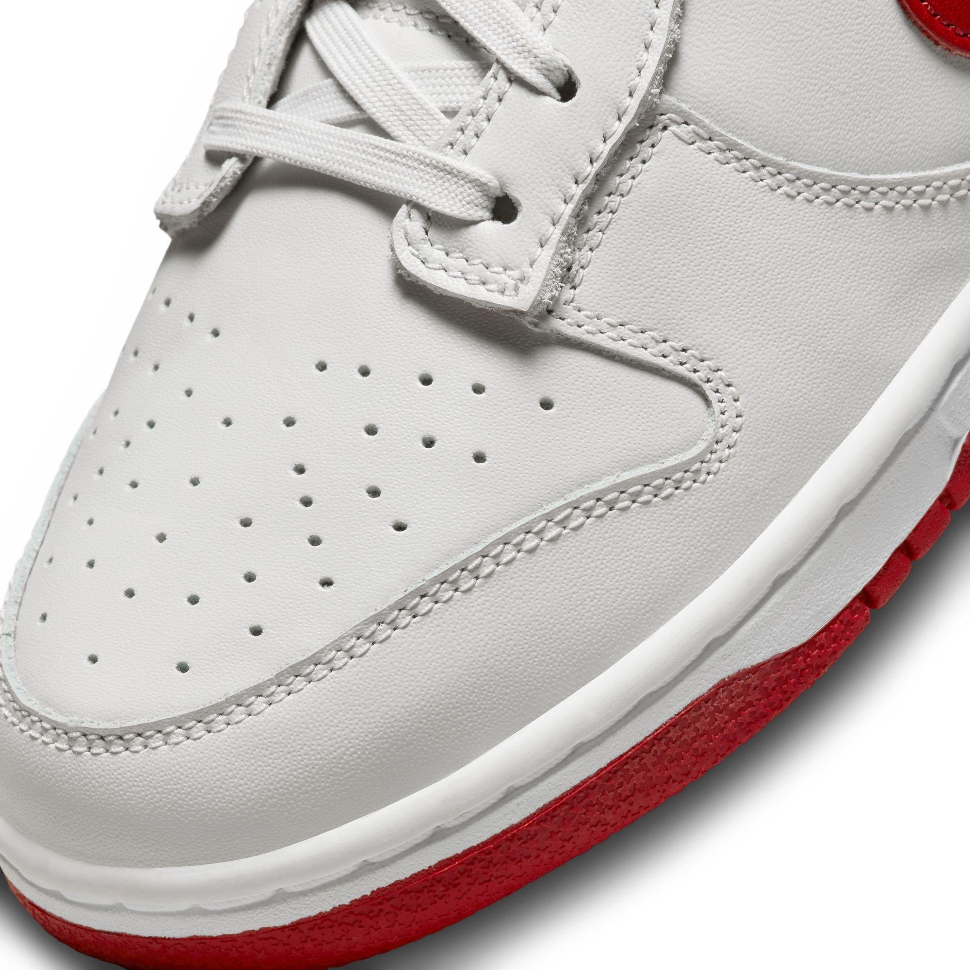 Nike Dunk Low Retro "Vast Grey/Varsity Red/White" Men's Shoe - GREY/RED Thumbnail View 7