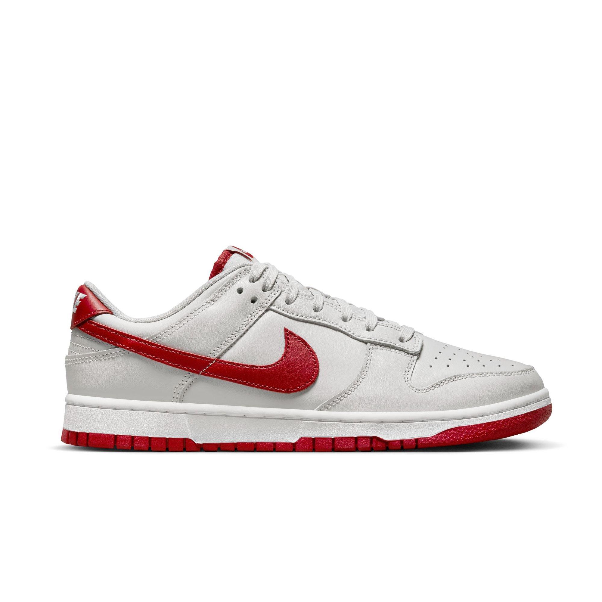 Nike Dunk Low Retro "Vast Grey/Varsity Red/White" Men's Shoe - GREY/RED Thumbnail View 1