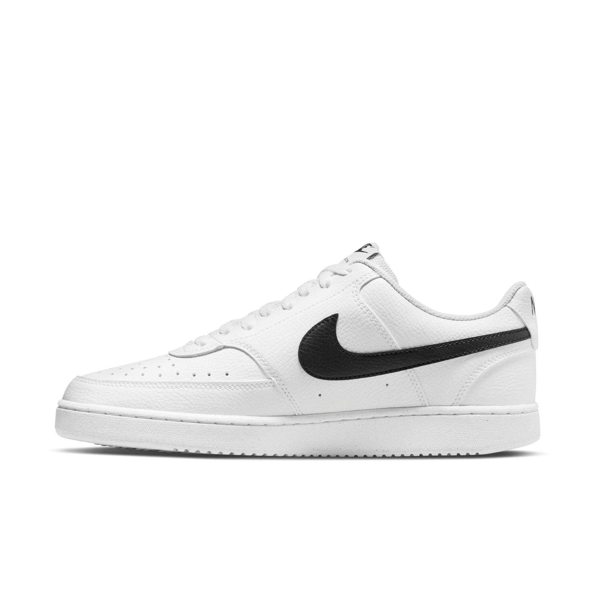 Nike Court Vision Low Next Nature "White/Black" Men's Shoe - WHITE/BLACK Thumbnail View 6