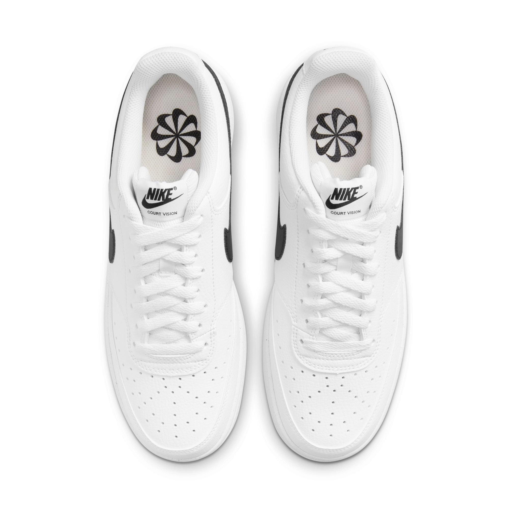 Nike Court Vision Low Next Nature "White/Black" Men's Shoe - WHITE/BLACK Thumbnail View 8