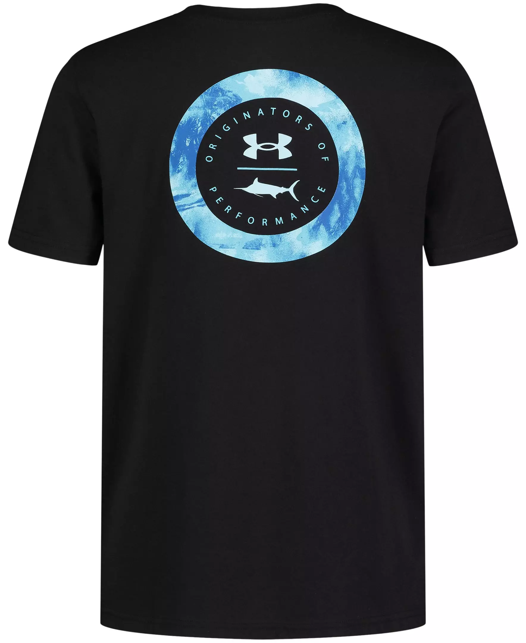 Under Armour Big Boys' Circle Fish Logo Tee - BLACK