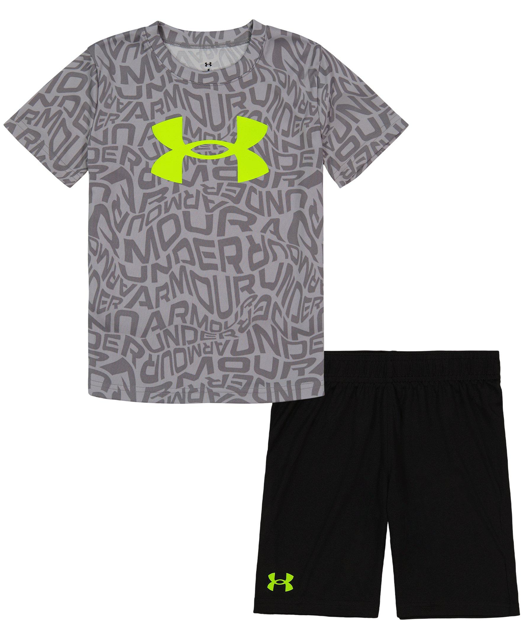 Under armour boys short hot sale sets