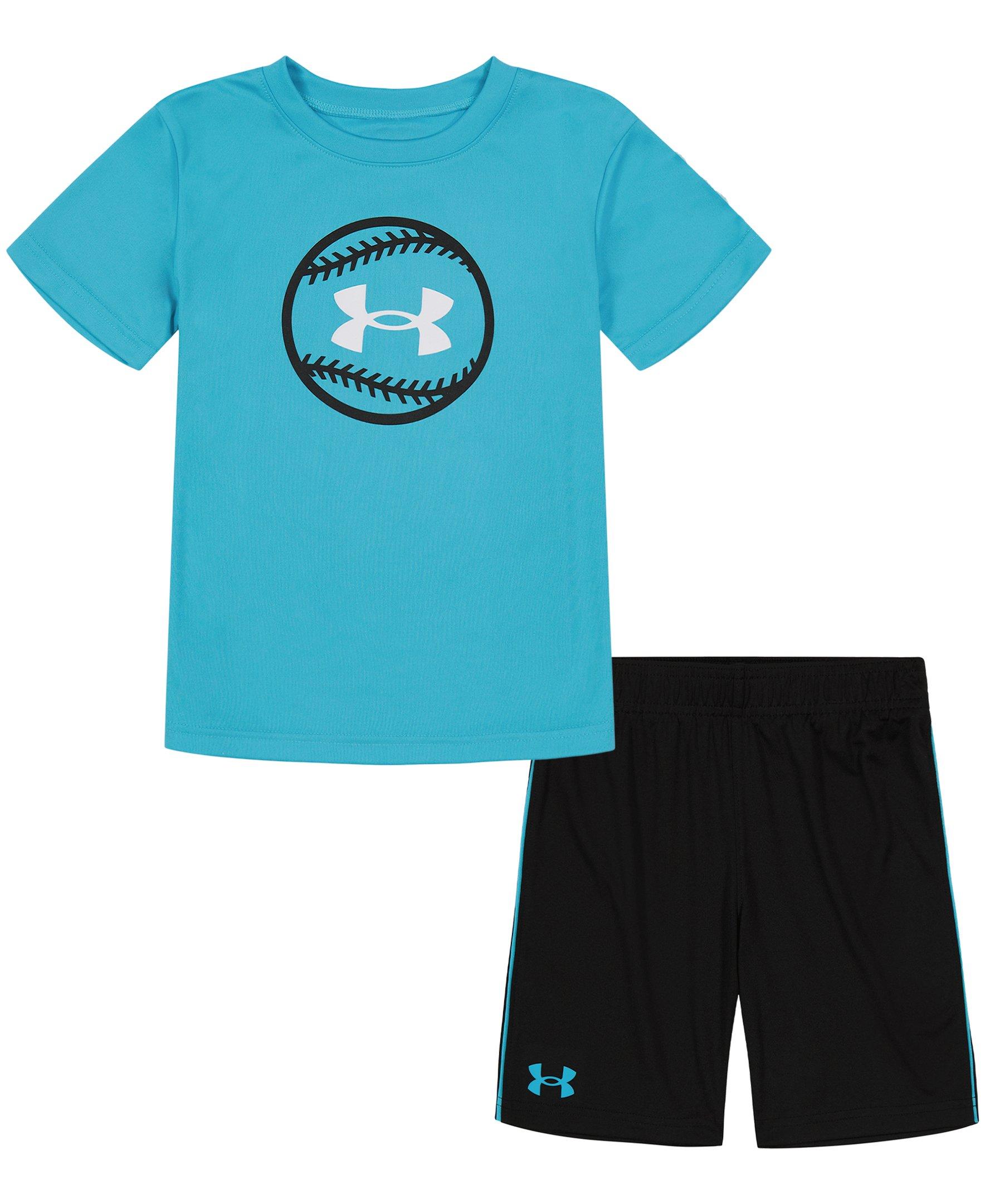 Under Armour Little Boys' Baseball Icon Short Set - BLUE Thumbnail View 1