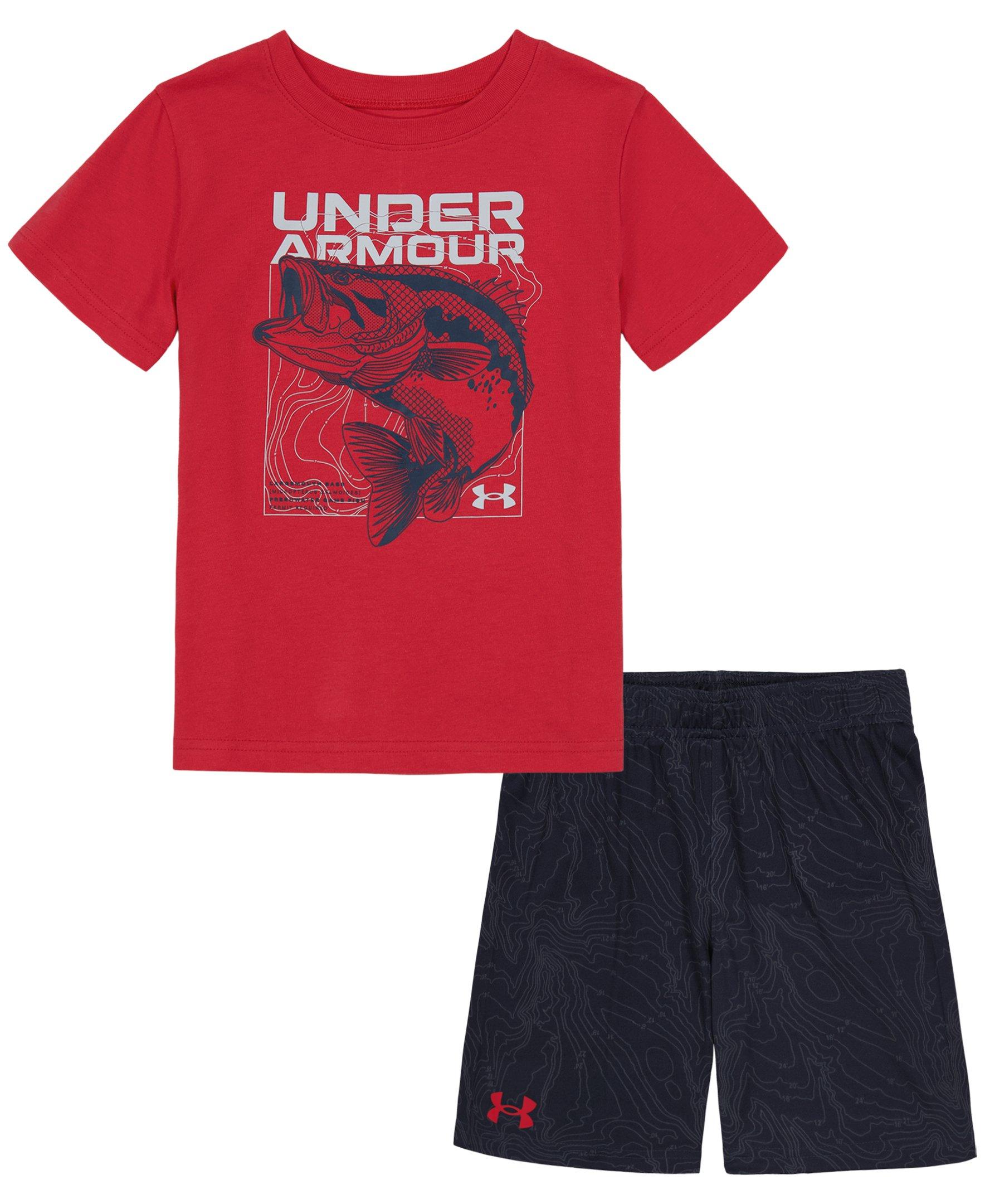 Under Armour Little Boys' Intel Bass Short Set - RED Thumbnail View 1