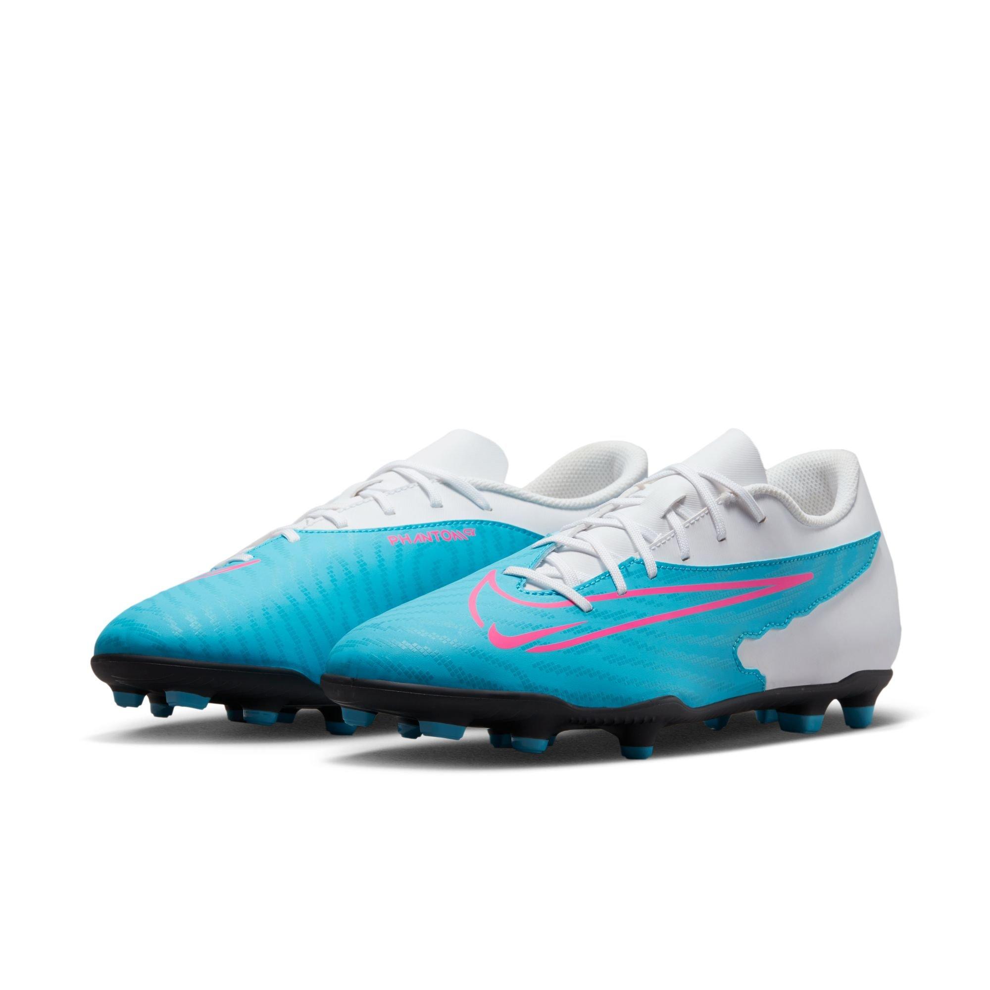 Nike Phantom GX Club MG "Baltic Blue/Pink Blast/White/Laser Blue" Men's Soccer Cleat - BLUE/PINK Thumbnail View 8