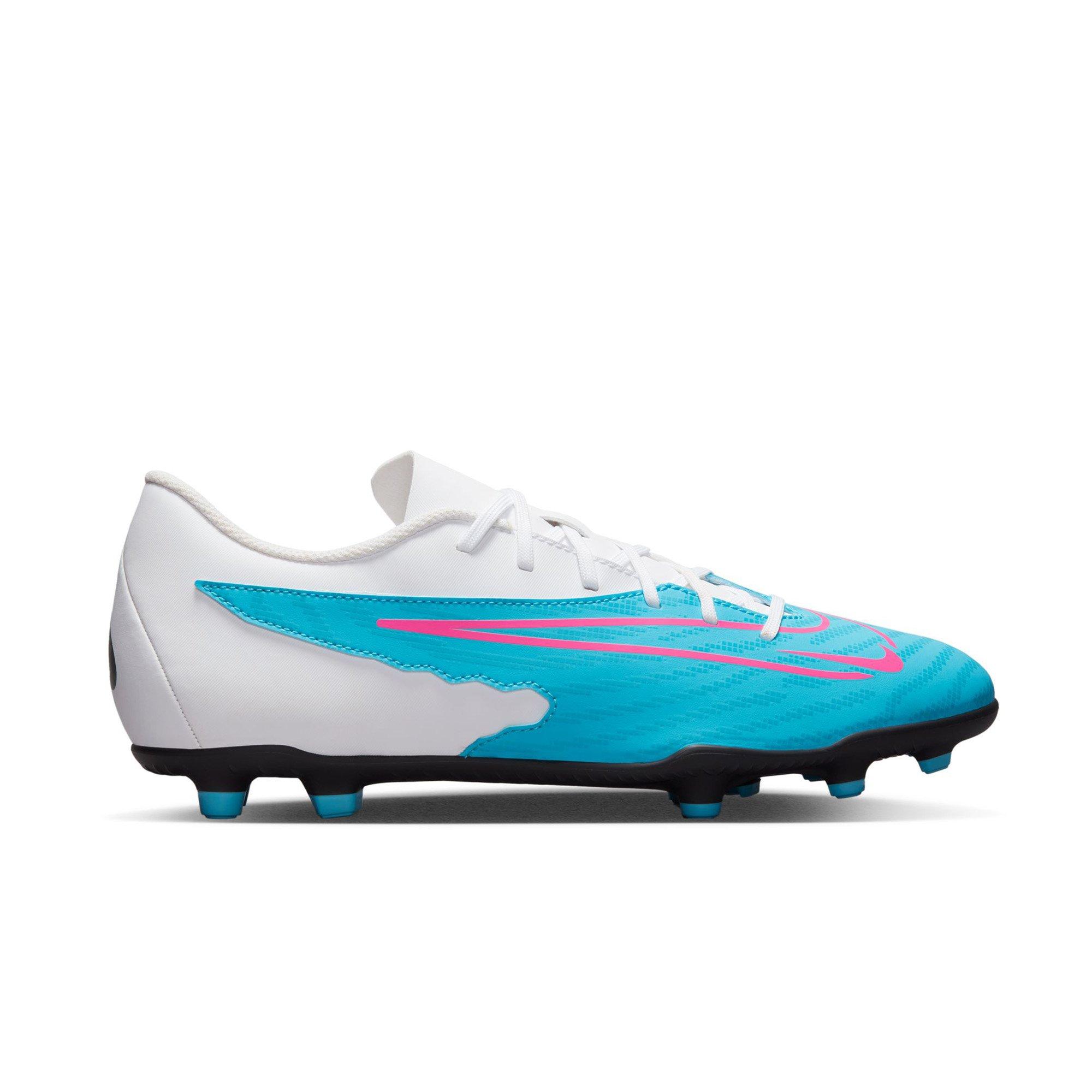 Blue and 2025 white soccer shoes