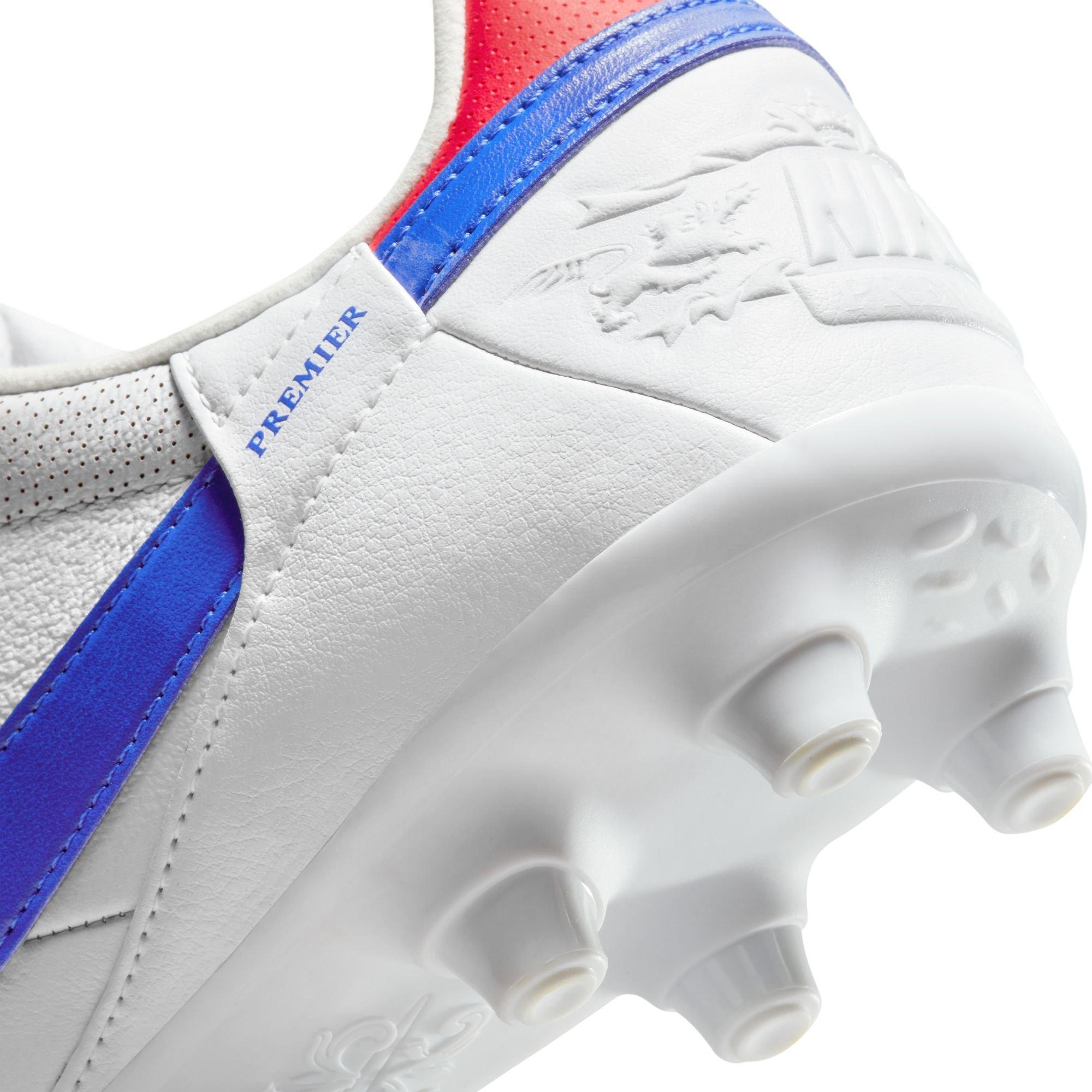 Nike Premier 3 FG "White/Game Royal/University Red" Men's Firm-Ground Soccer Cleat - WHITE/RED/BLUE Thumbnail View 5