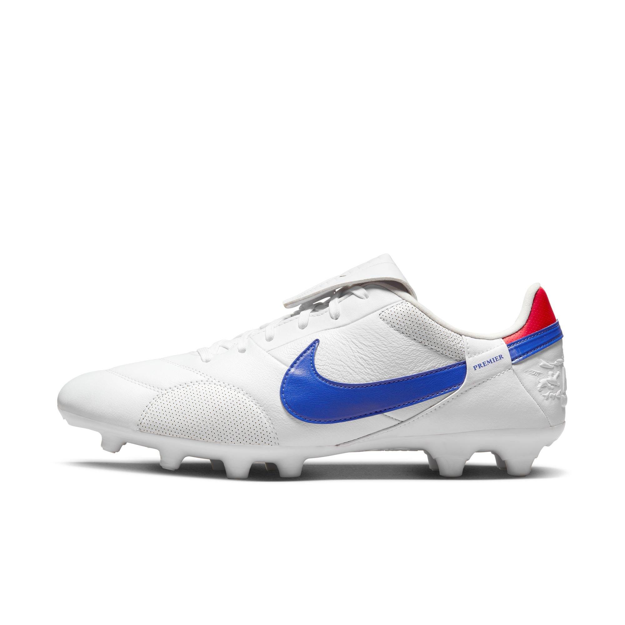 Nike Premier 3 FG "White/Game Royal/University Red" Men's Firm-Ground Soccer Cleat - WHITE/RED/BLUE Thumbnail View 7