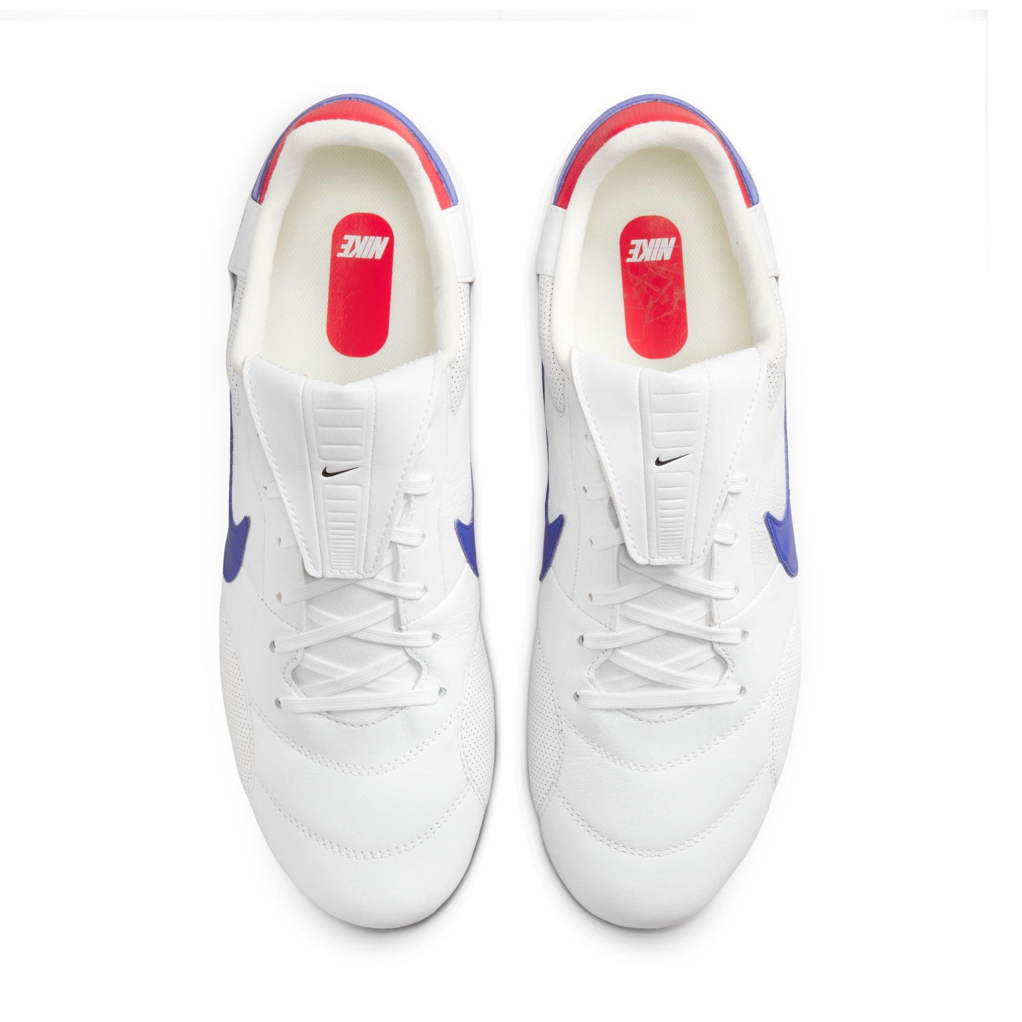 Nike Premier 3 FG "White/Game Royal/University Red" Men's Firm-Ground Soccer Cleat - WHITE/RED/BLUE Thumbnail View 10