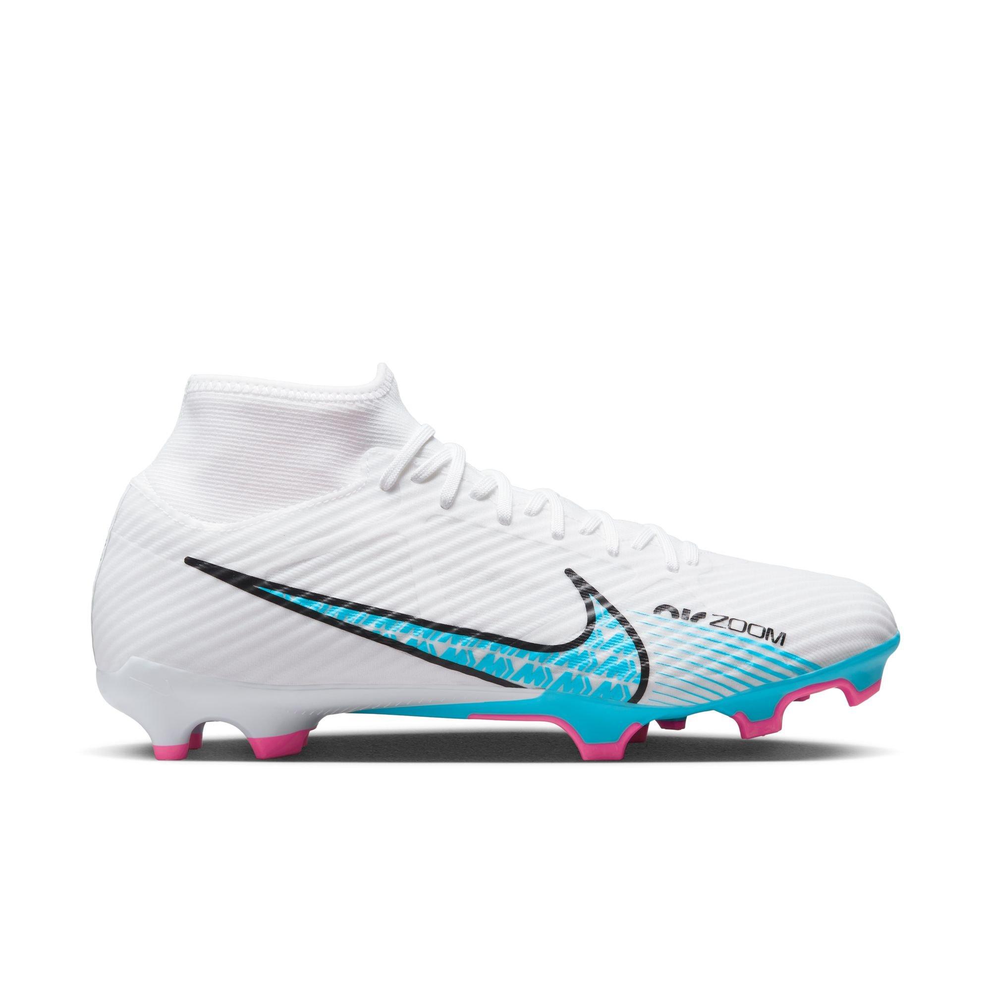 Nike Zoom Mercurial Superfly 9 Academy MG "White/Baltic Blue/Pink Blast" Men's Soccer Cleat