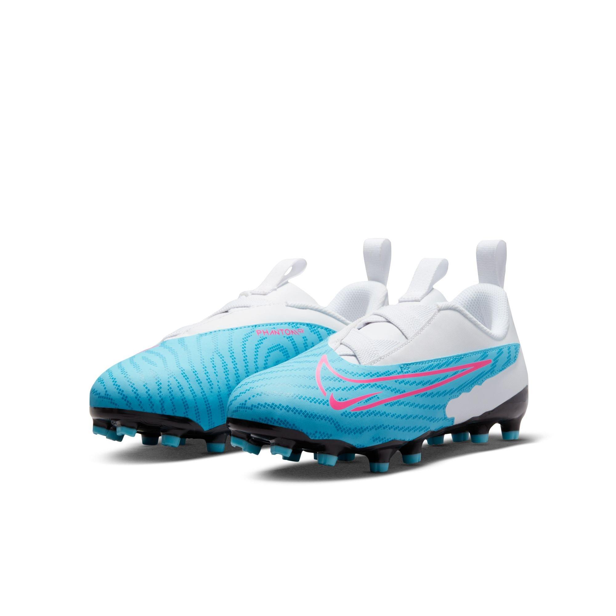 Nike Jr. Phantom GX Academy MG  Kids' "Baltic Blue/Pink Blast/White/Laser Blue" Soccer Cleat