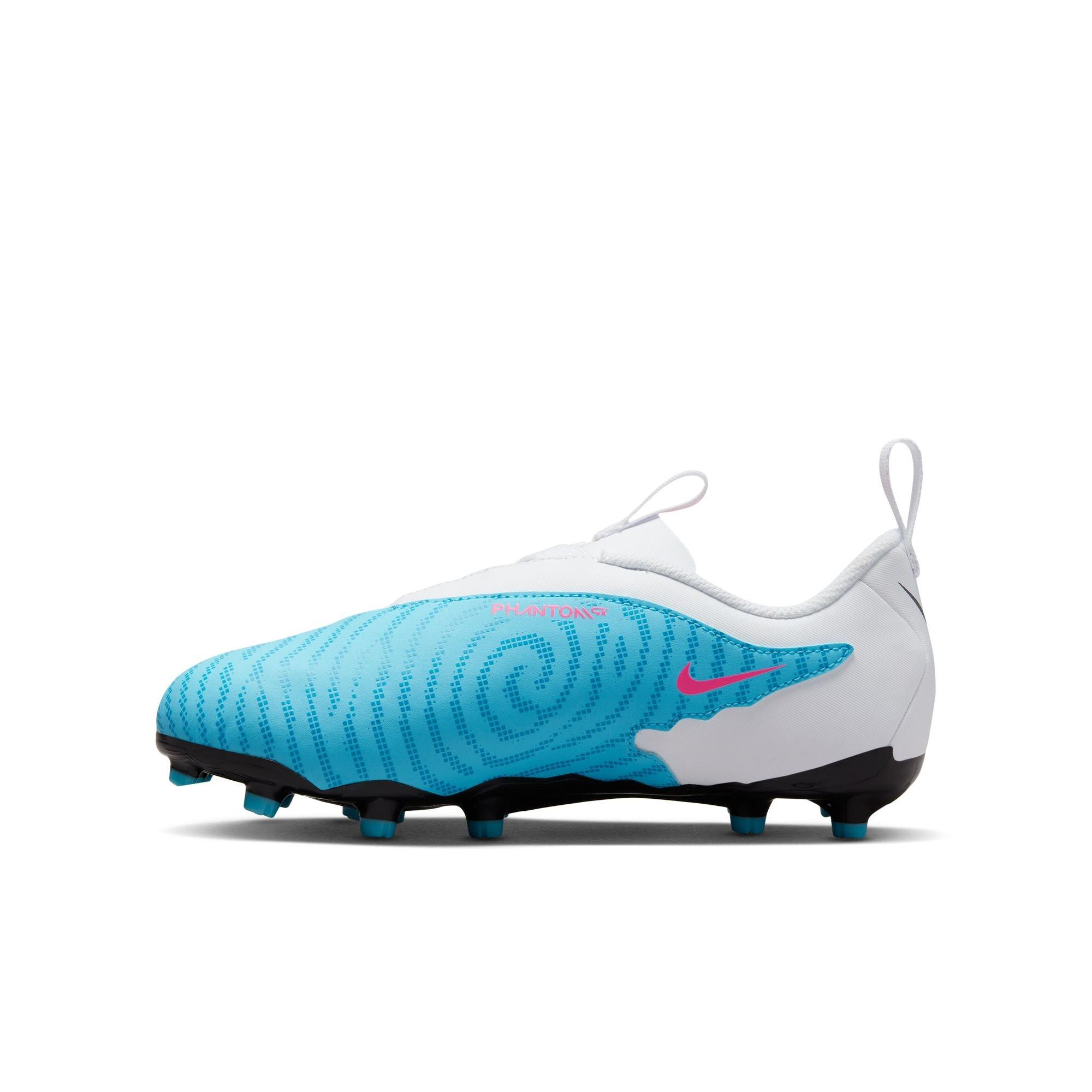 Nike Jr. Phantom GX Academy MG  Kids' "Baltic Blue/Pink Blast/White/Laser Blue" Soccer Cleat