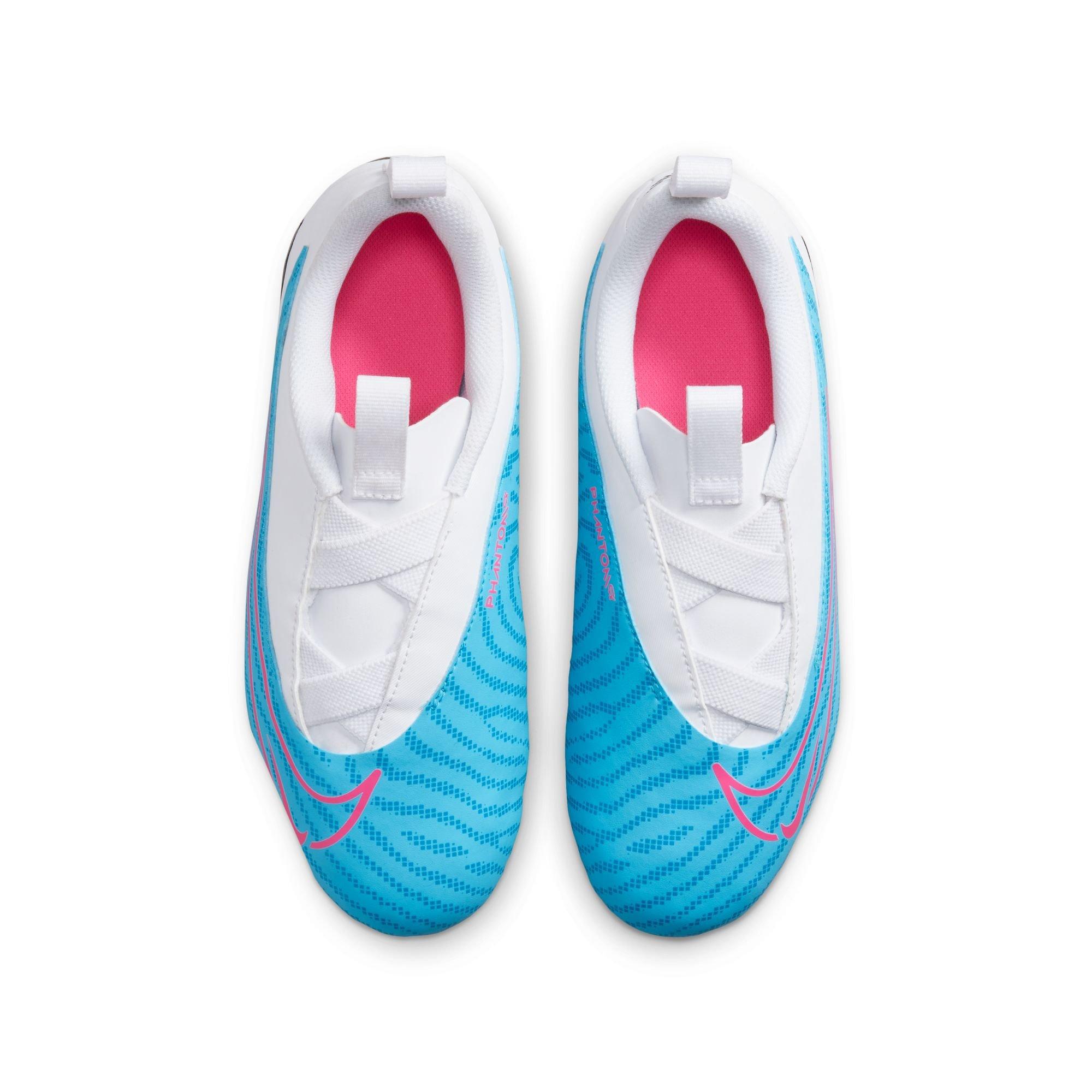 Nike Jr. Phantom GX Academy MG  Kids' "Baltic Blue/Pink Blast/White/Laser Blue" Soccer Cleat