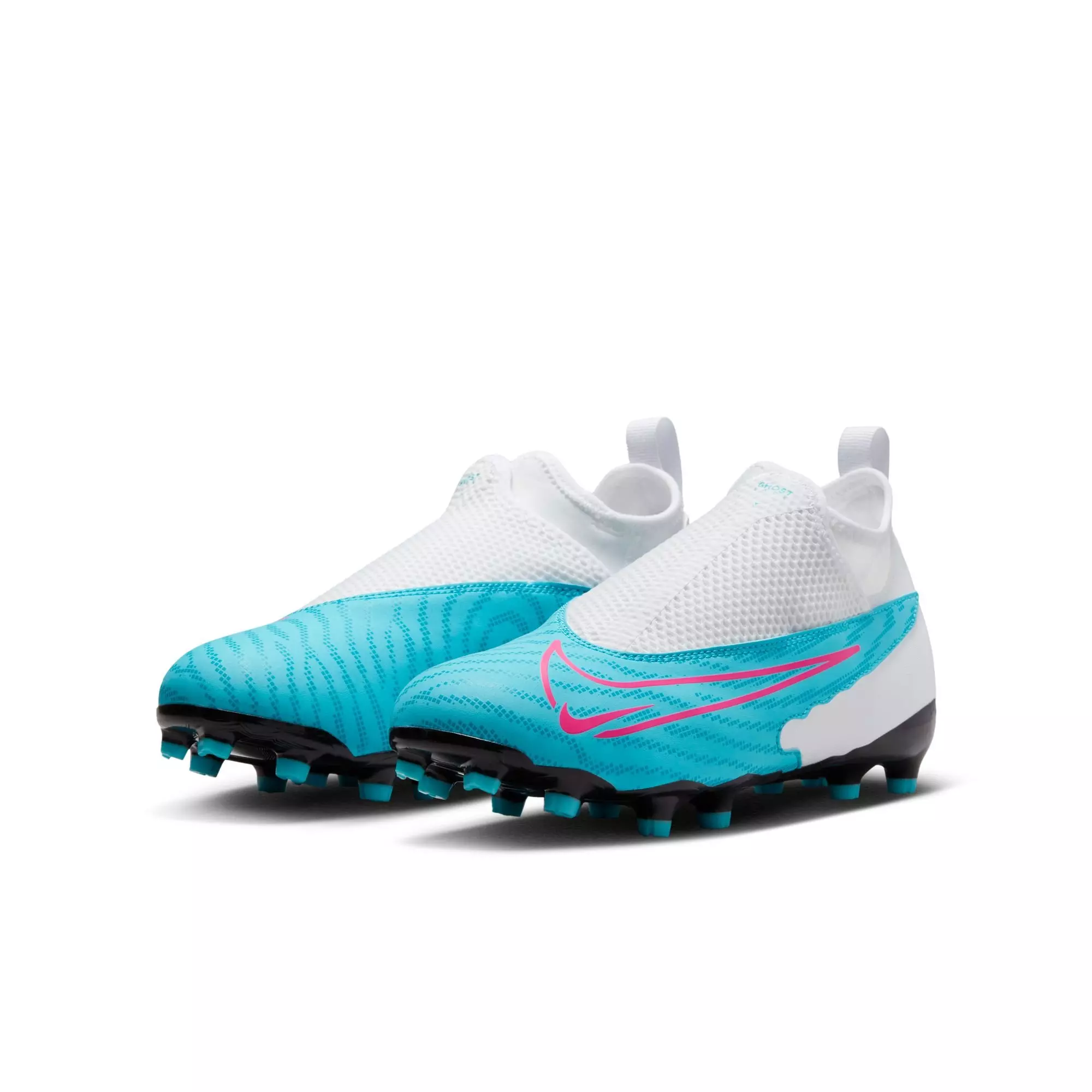 Nike Jr. Phantom GX Academy Dynamic Fit MG "Baltic Blue/Pink Bliss" Grade School Kids' Soccer Cleat - BLUE/PINK