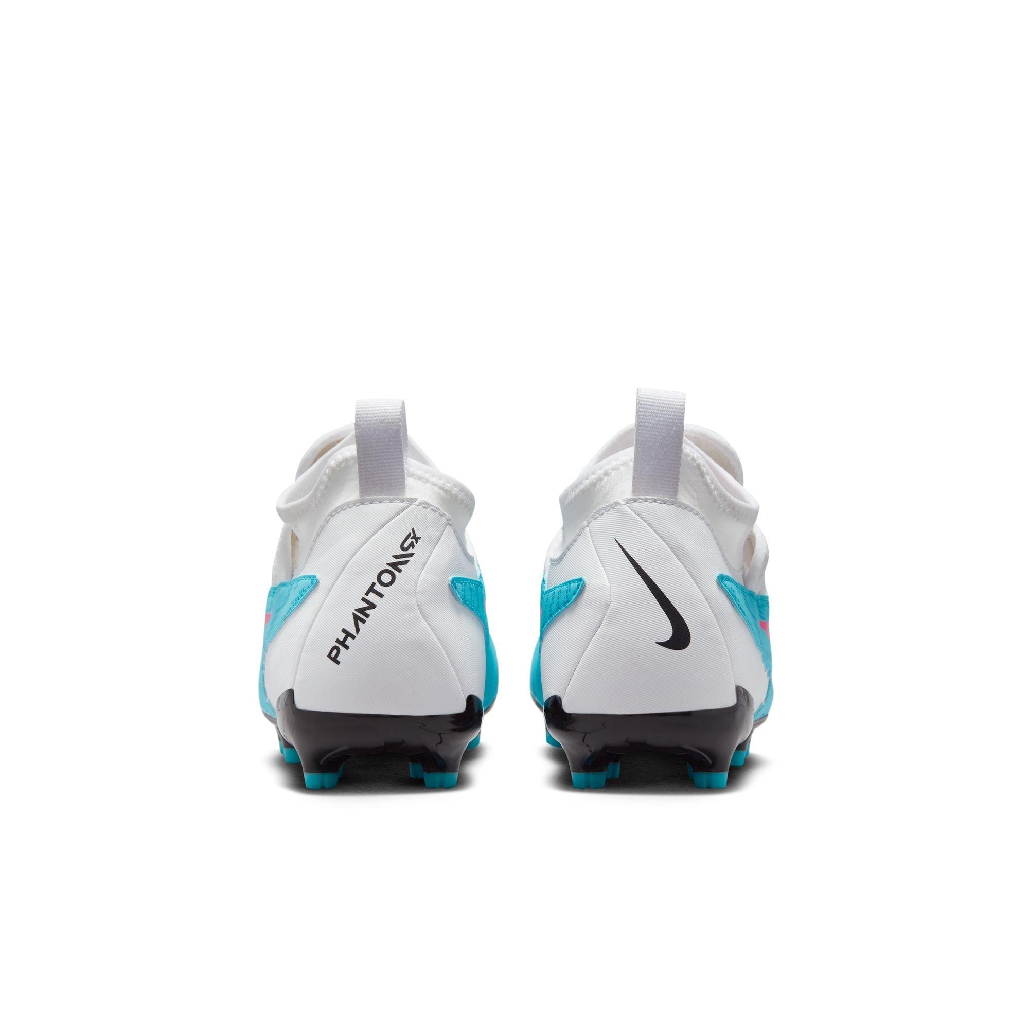 Nike Jr. Phantom GX Academy Dynamic Fit MG  Grade School Kids' "Baltic Blue/Pink Bliss" Soccer Cleat