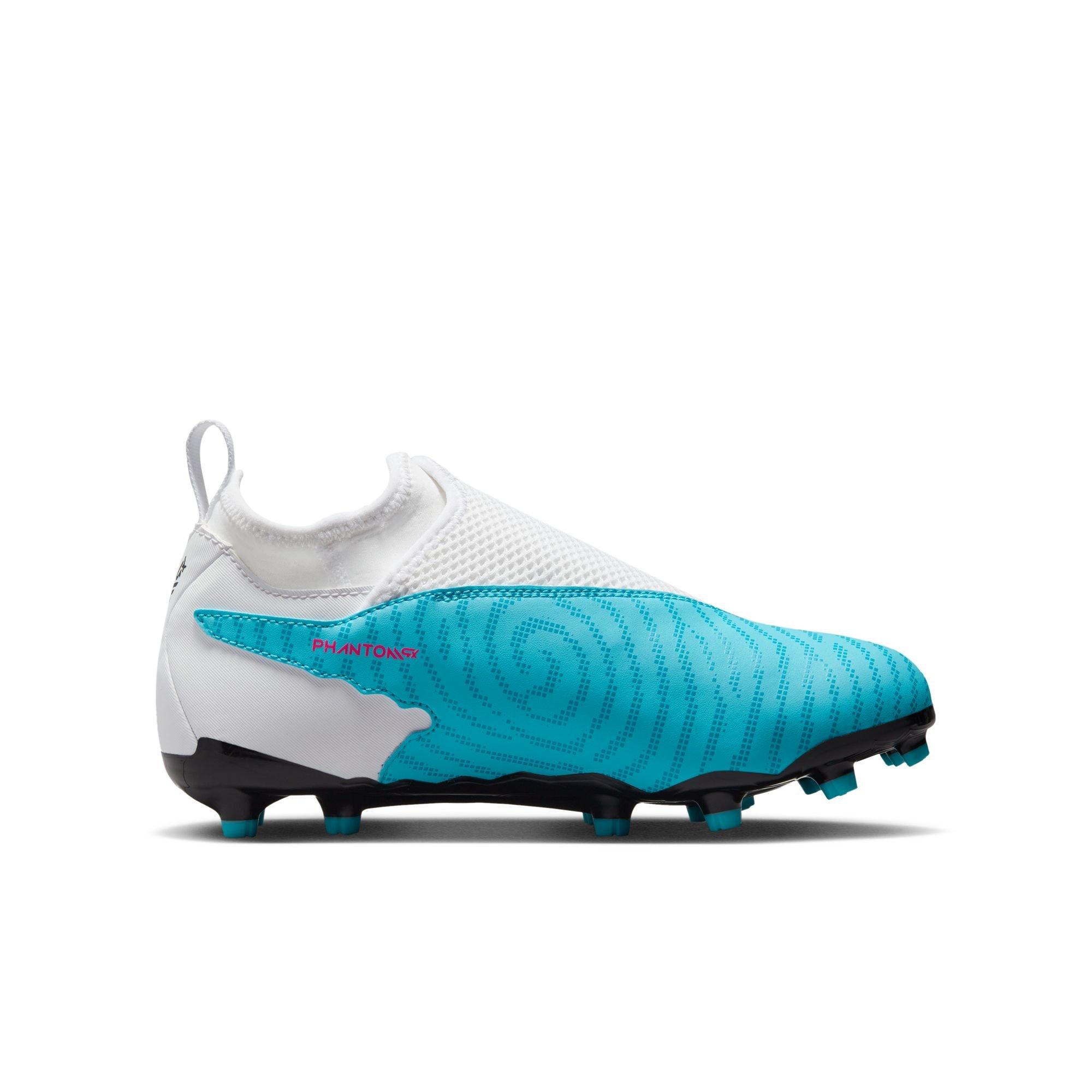 Nike Jr. Phantom GX Academy Dynamic Fit MG  Grade School Kids' "Baltic Blue/Pink Bliss" Soccer Cleat