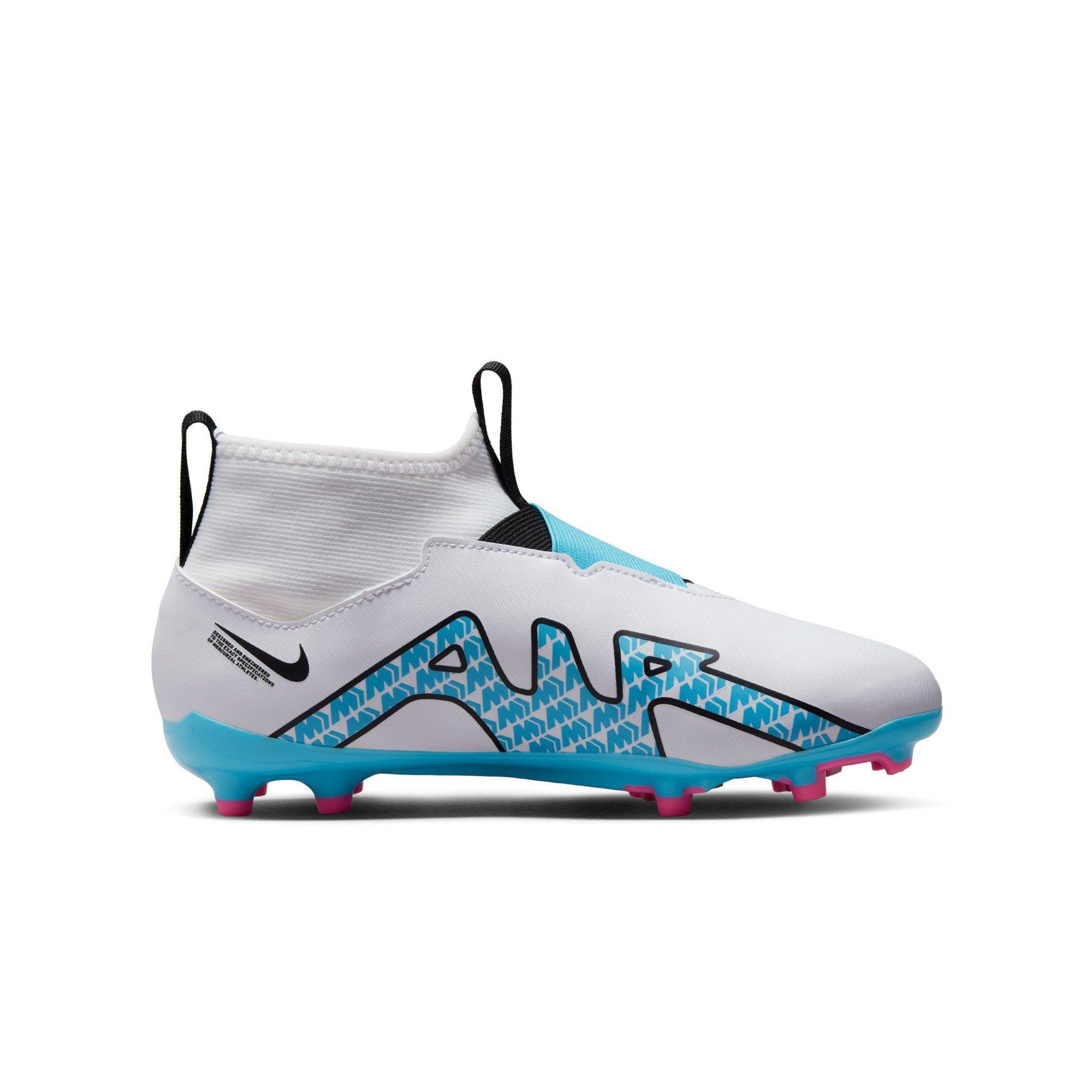 Nike Jr. Zoom Mercurial Superfly 9 Academy FG/MG White/Baltic Blue/Pink  Blast Grade School Boys' Soccer Cleat - Hibbett | City Gear