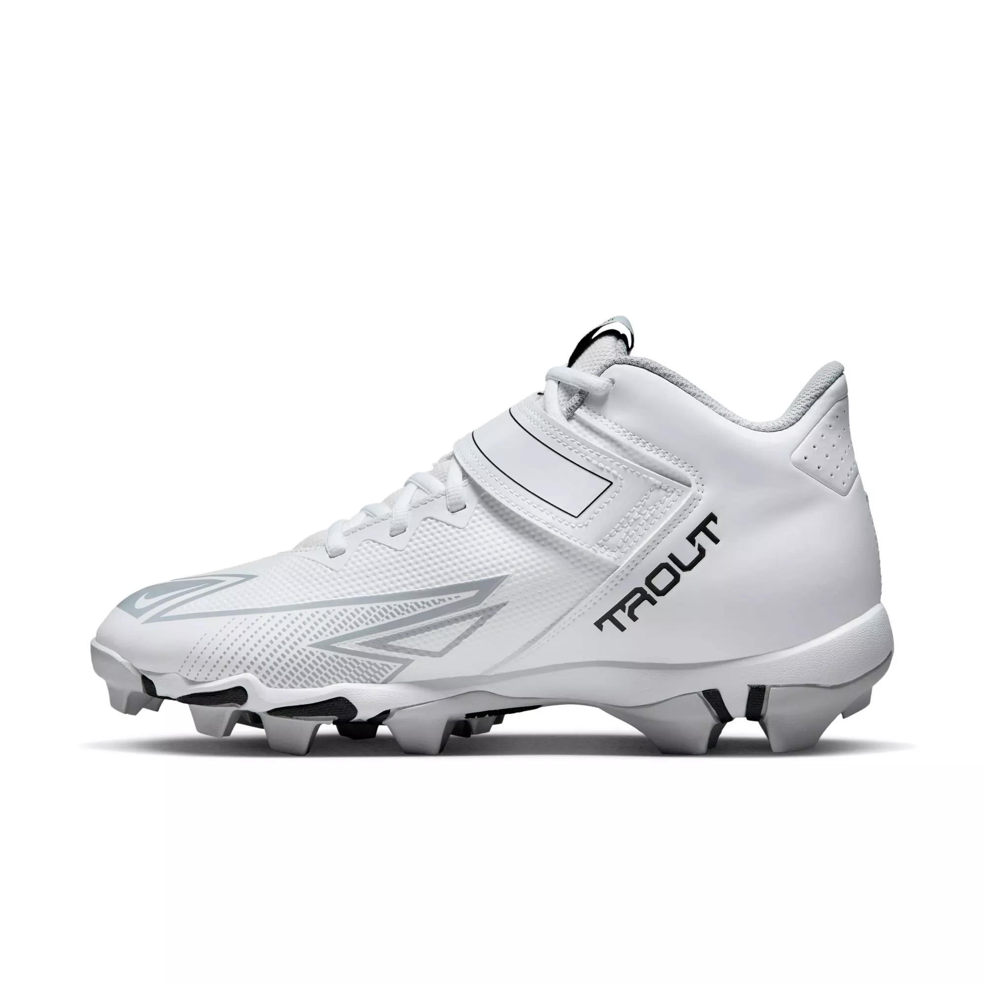 Nike Force Trout 8 Keystone "White/Black/Wolf Grey" Men's Baseball Cleat - WHITE/BLACK